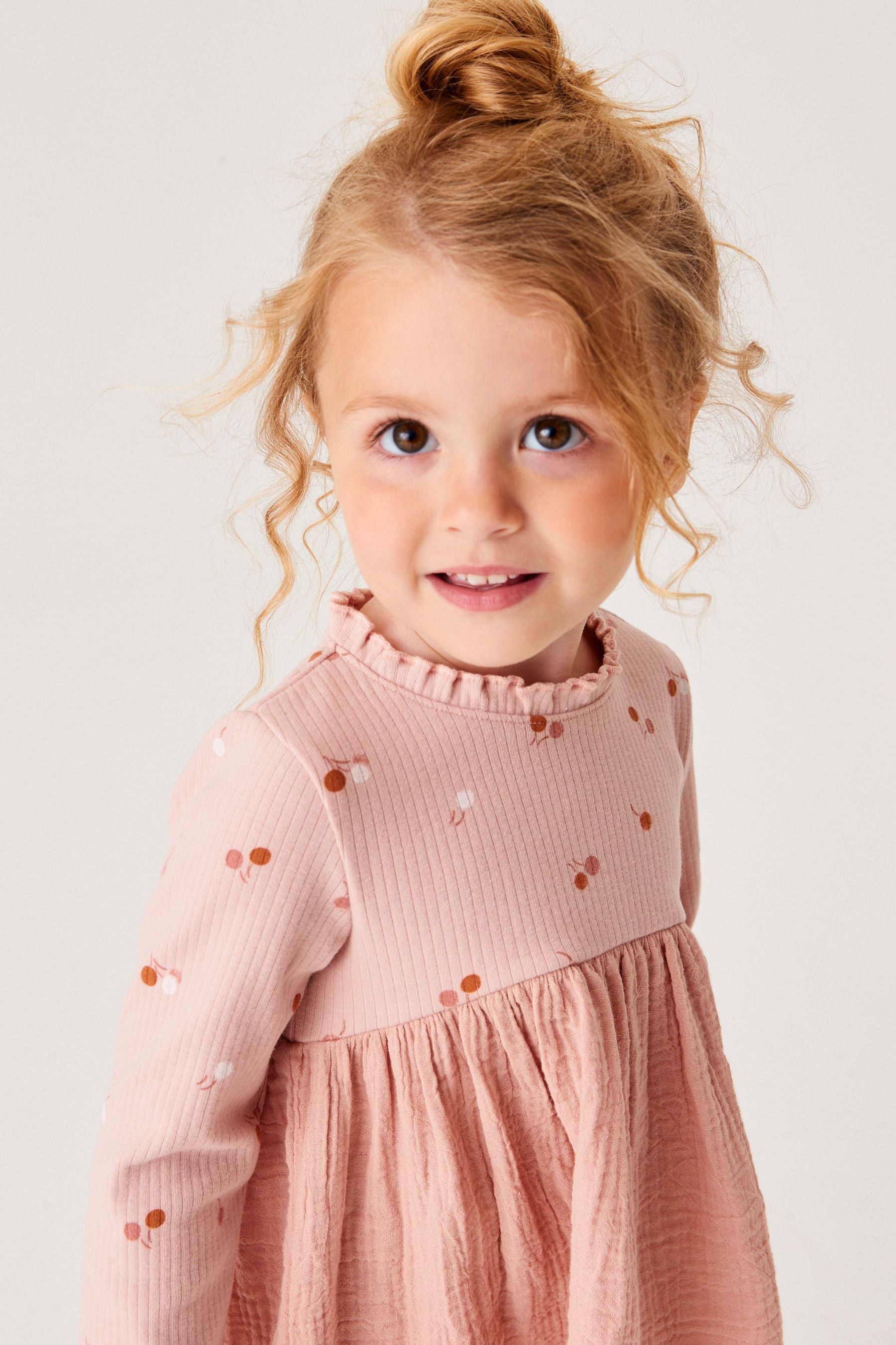 Pink Rib Jersey Dress & Leggings Set (3mths-7yrs)