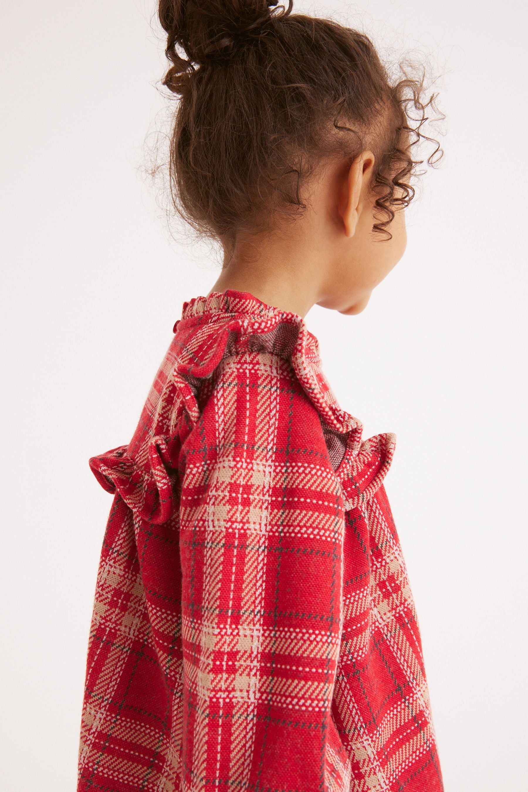 Red Check Ruffle Jersey Dress (3mths-7yrs)