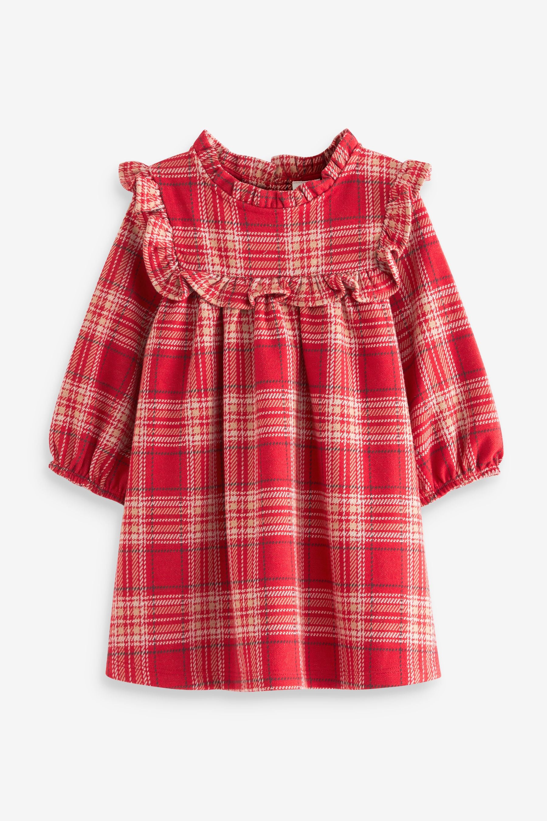 Red Check Ruffle Jersey Dress (3mths-7yrs)