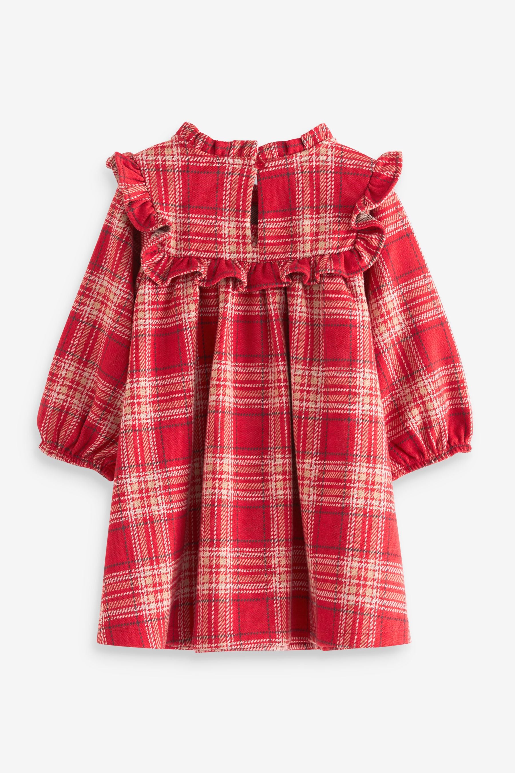 Red Check Ruffle Jersey Dress (3mths-7yrs)