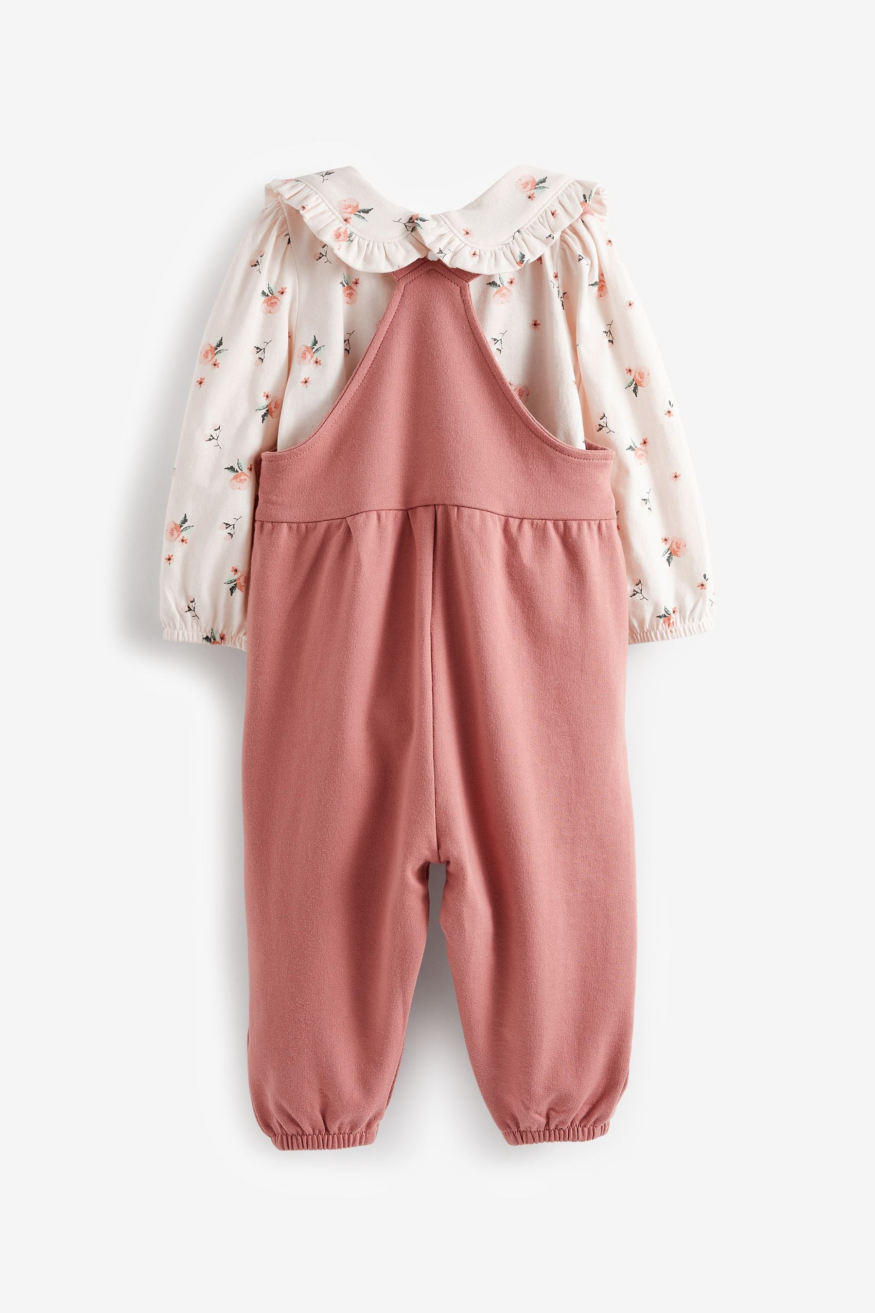 Pink Dungarees And Blouse Set (3mths-7yrs)