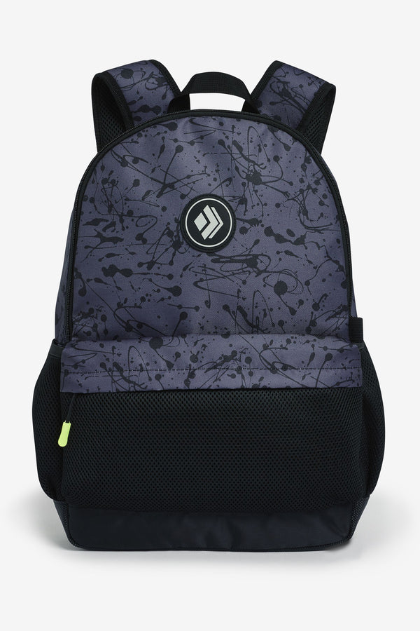 Black Splat Print Backpack