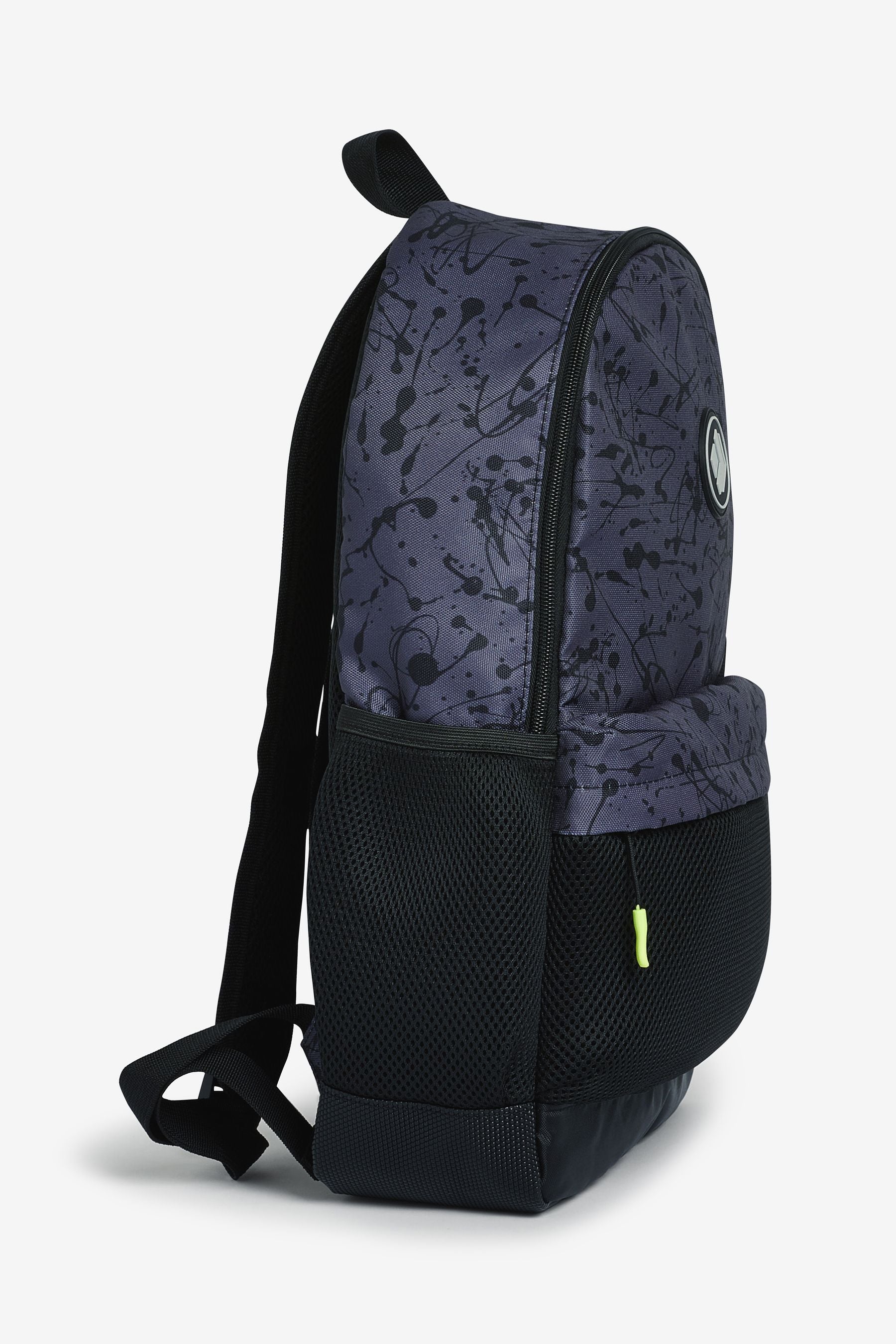 Black Splat Print Backpack