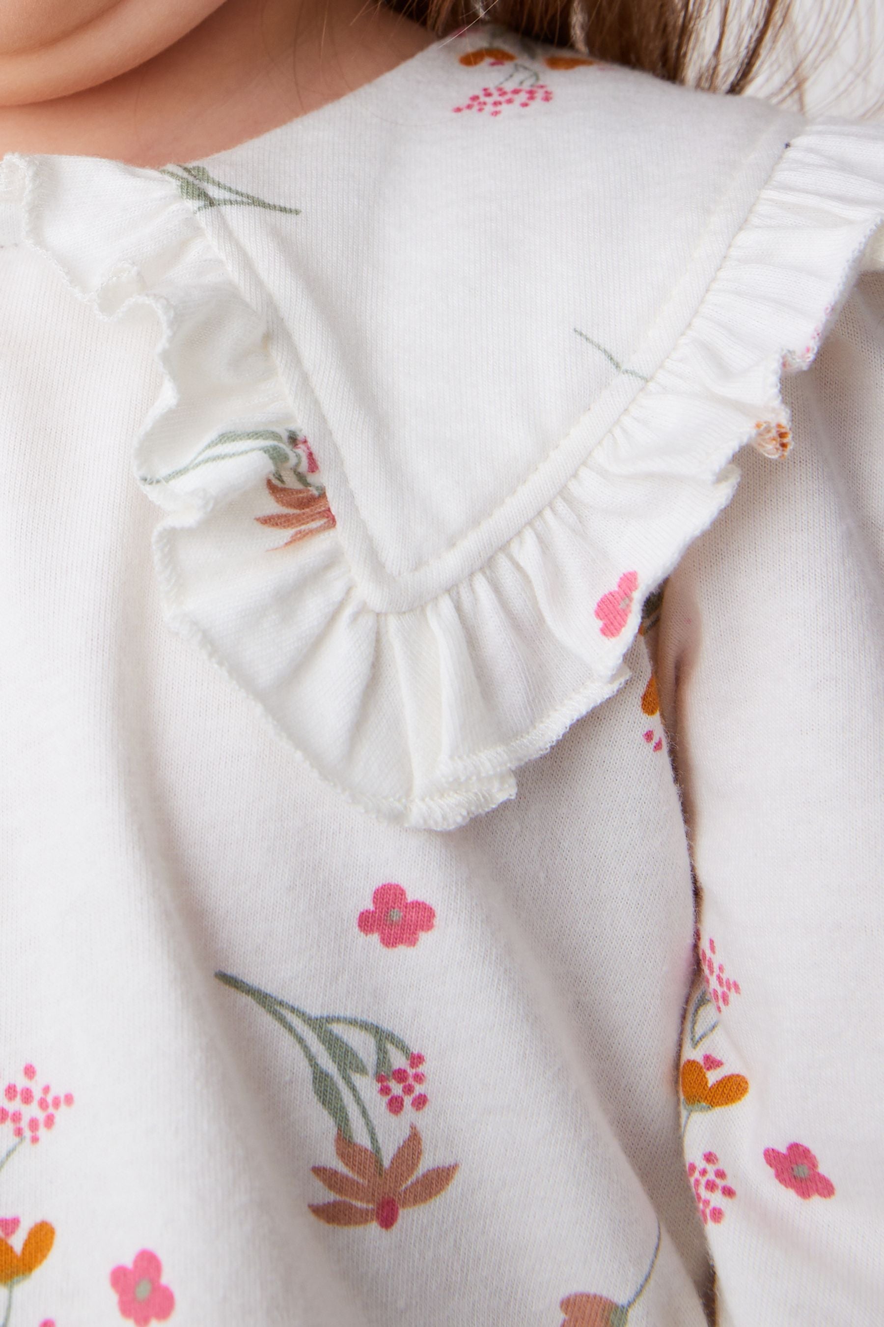 Cream Ditsy Collared Cotton Blouse (3mths-7yrs)