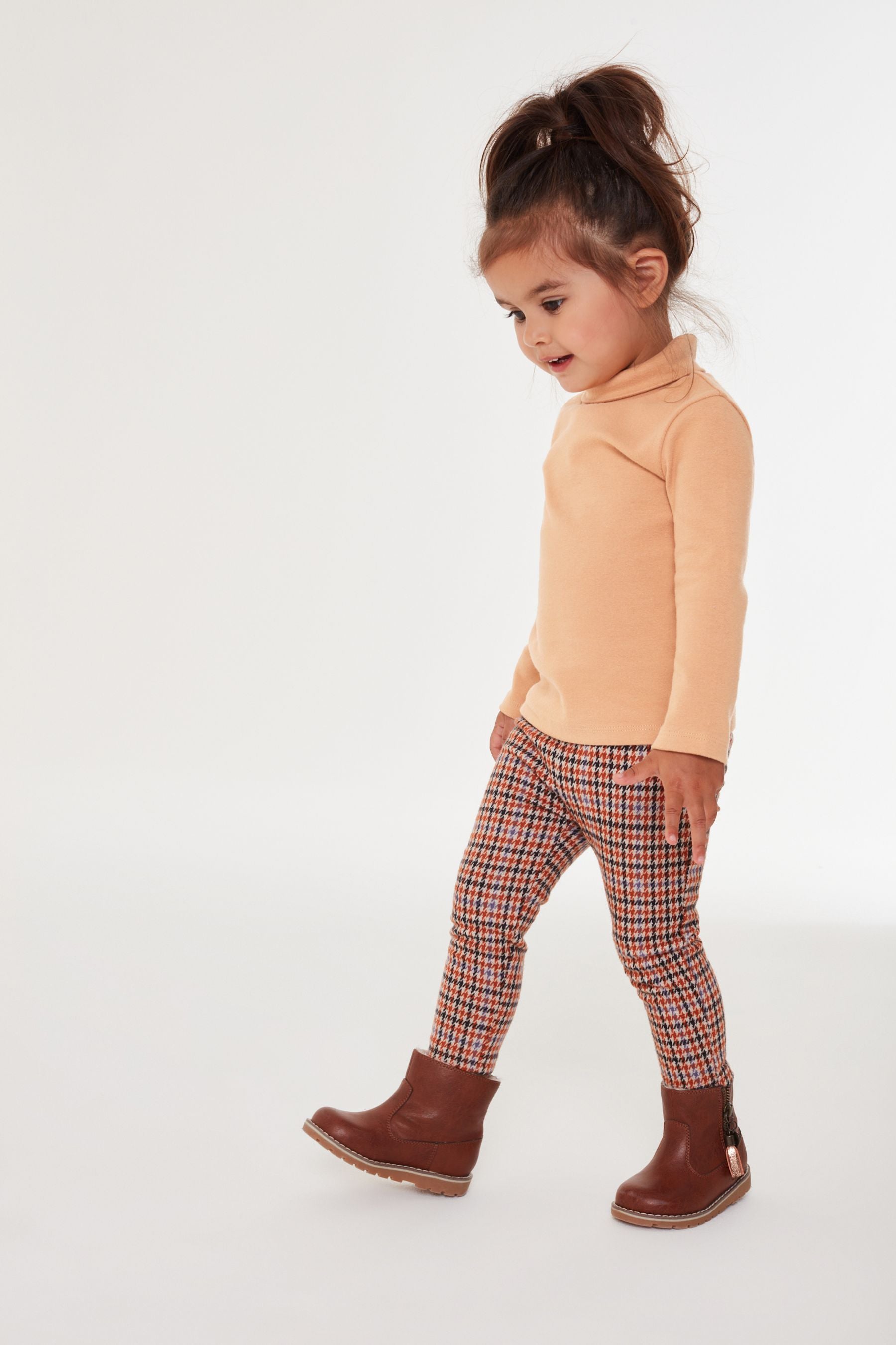 Caramel Brown Long Sleeve Roll Neck Top (3mths-7yrs)