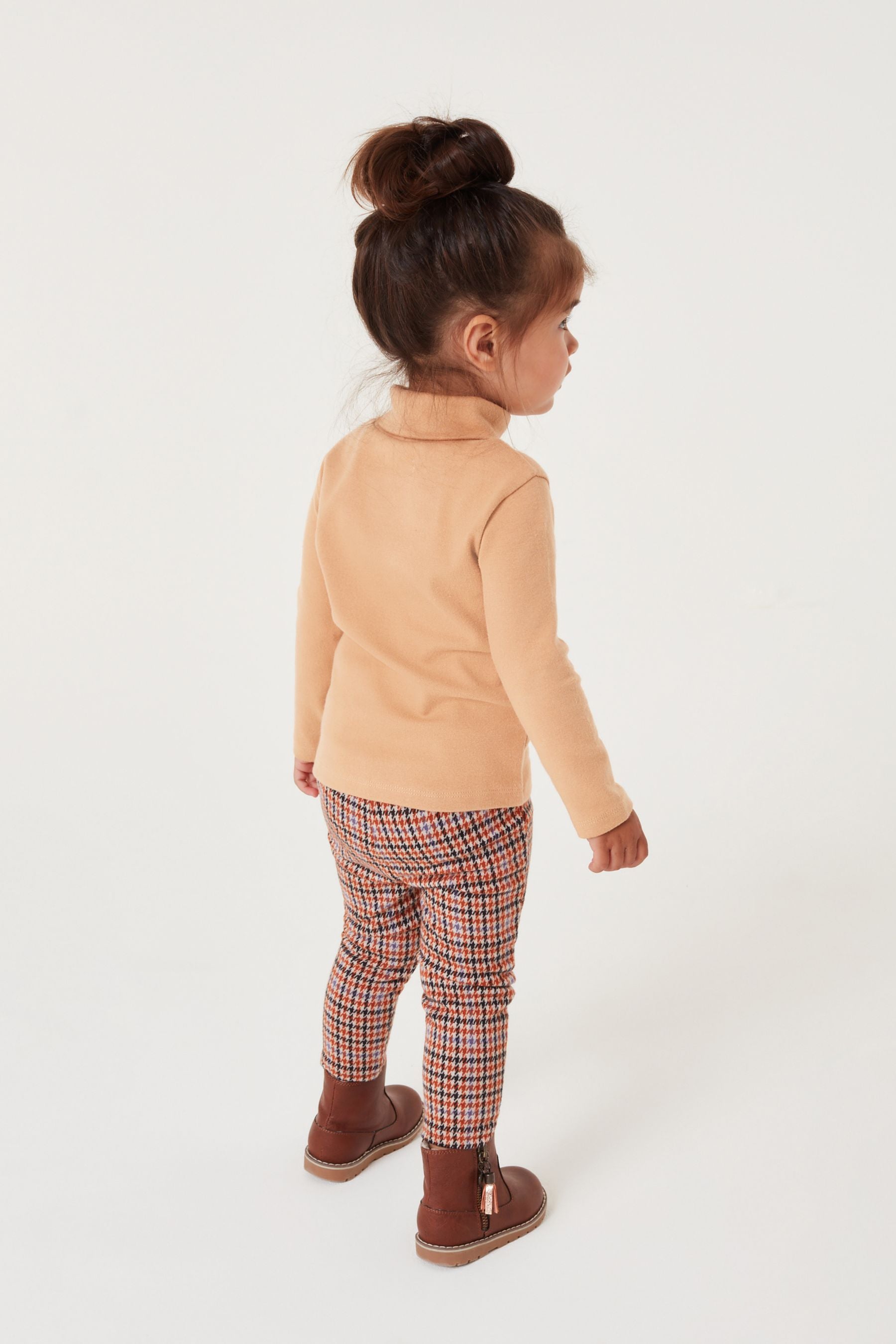 Caramel Brown Long Sleeve Roll Neck Top (3mths-7yrs)