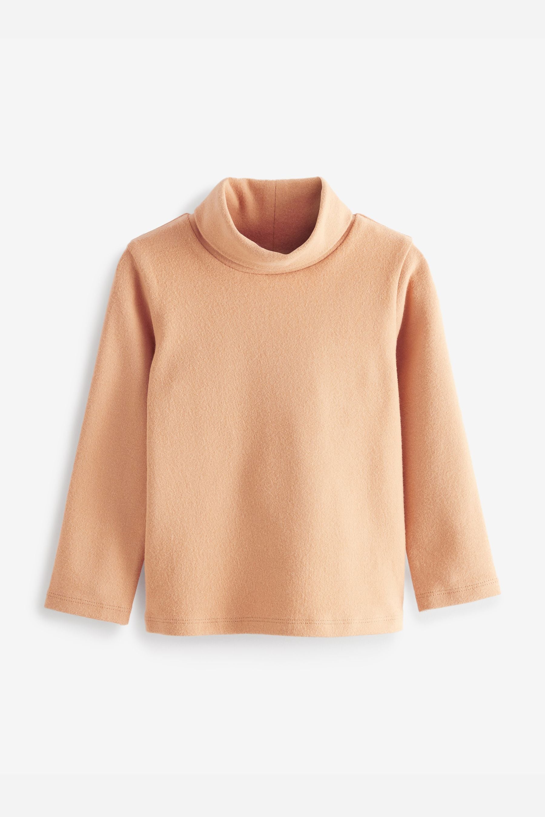 Caramel Brown Long Sleeve Roll Neck Top (3mths-7yrs)