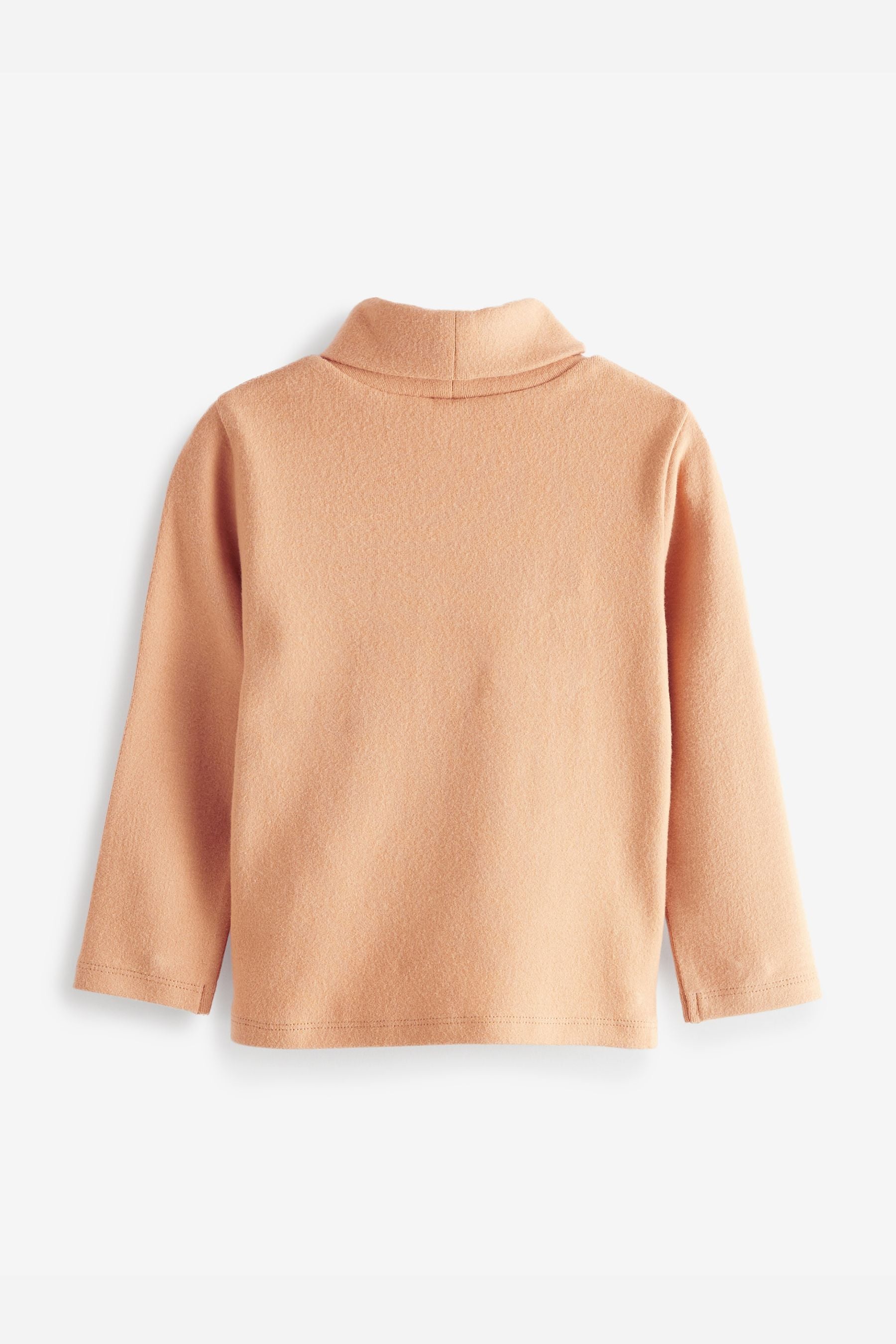 Caramel Brown Long Sleeve Roll Neck Top (3mths-7yrs)