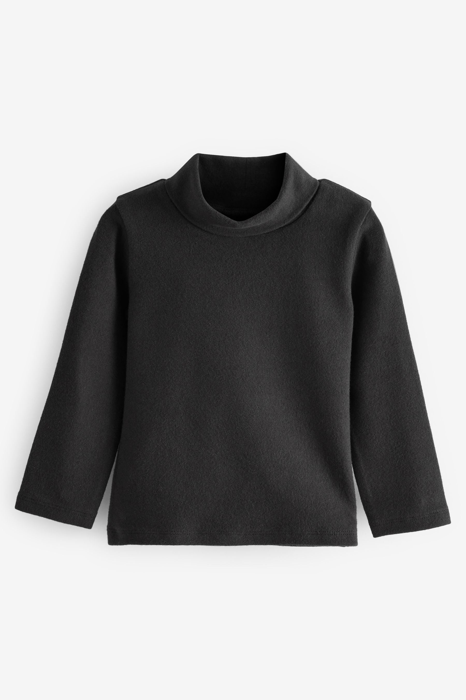 Black Long Sleeve Roll Neck Top (3mths-7yrs)