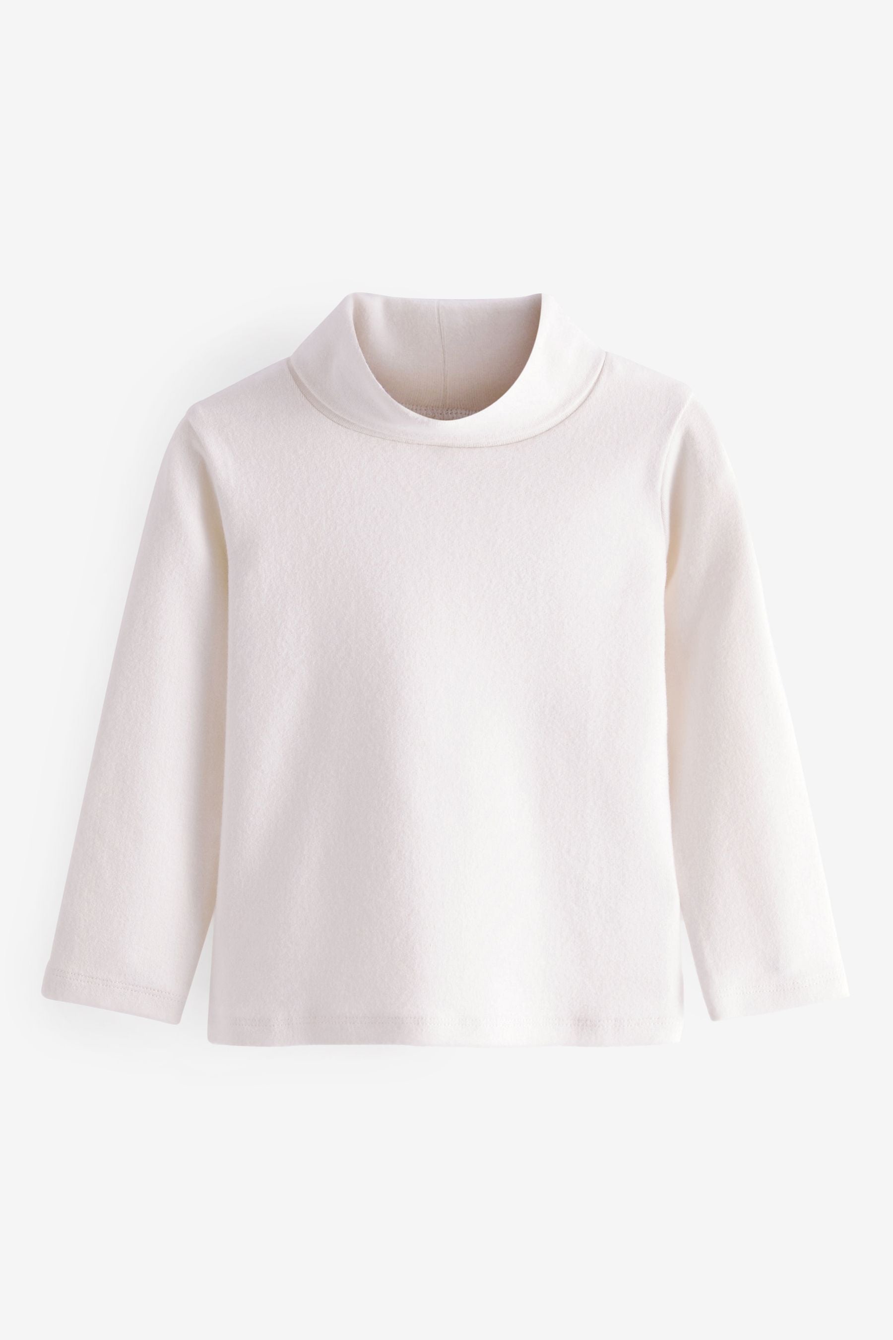 Cream Long Sleeve Roll Neck Top (3mths-7yrs)