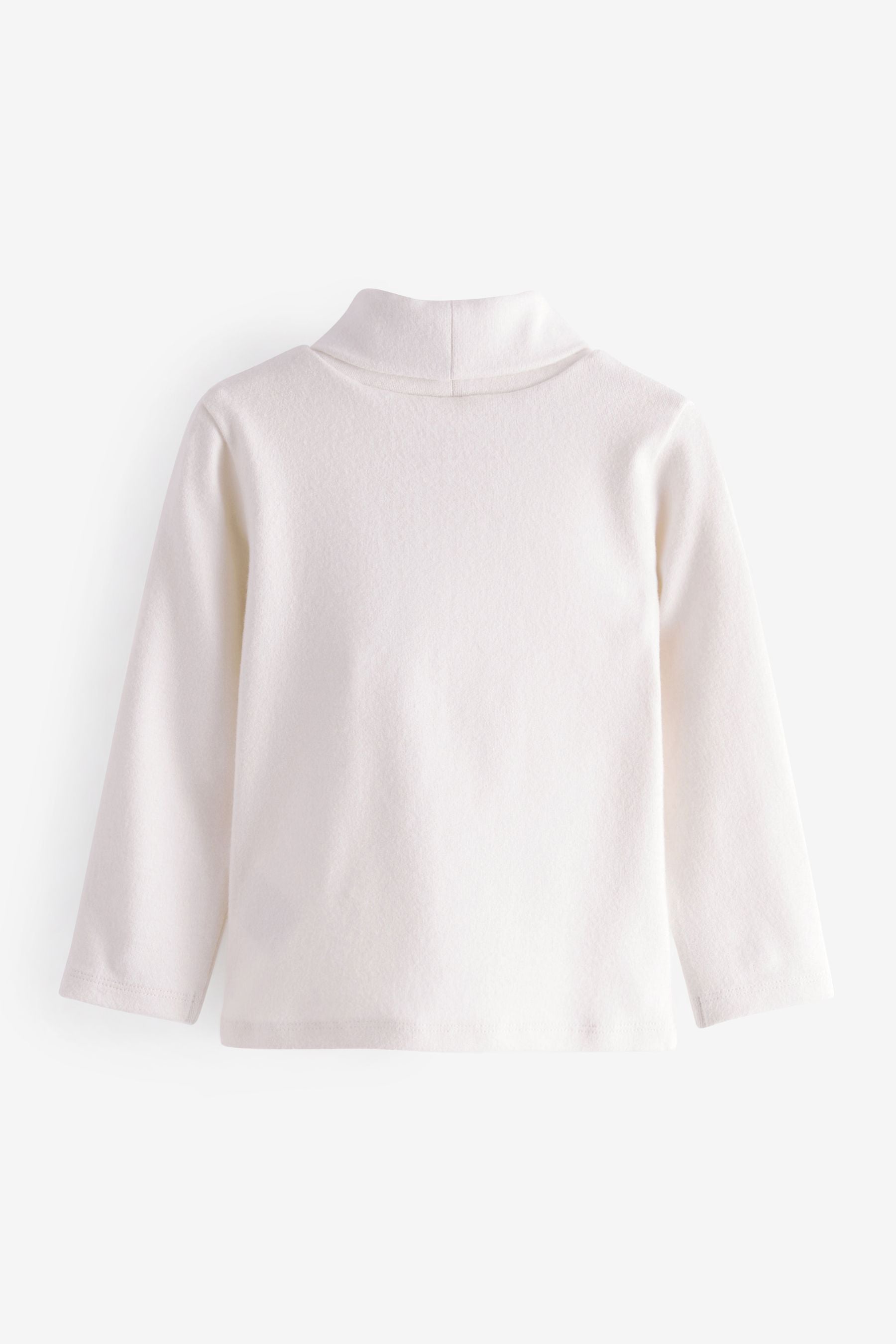 Cream Long Sleeve Roll Neck Top (3mths-7yrs)