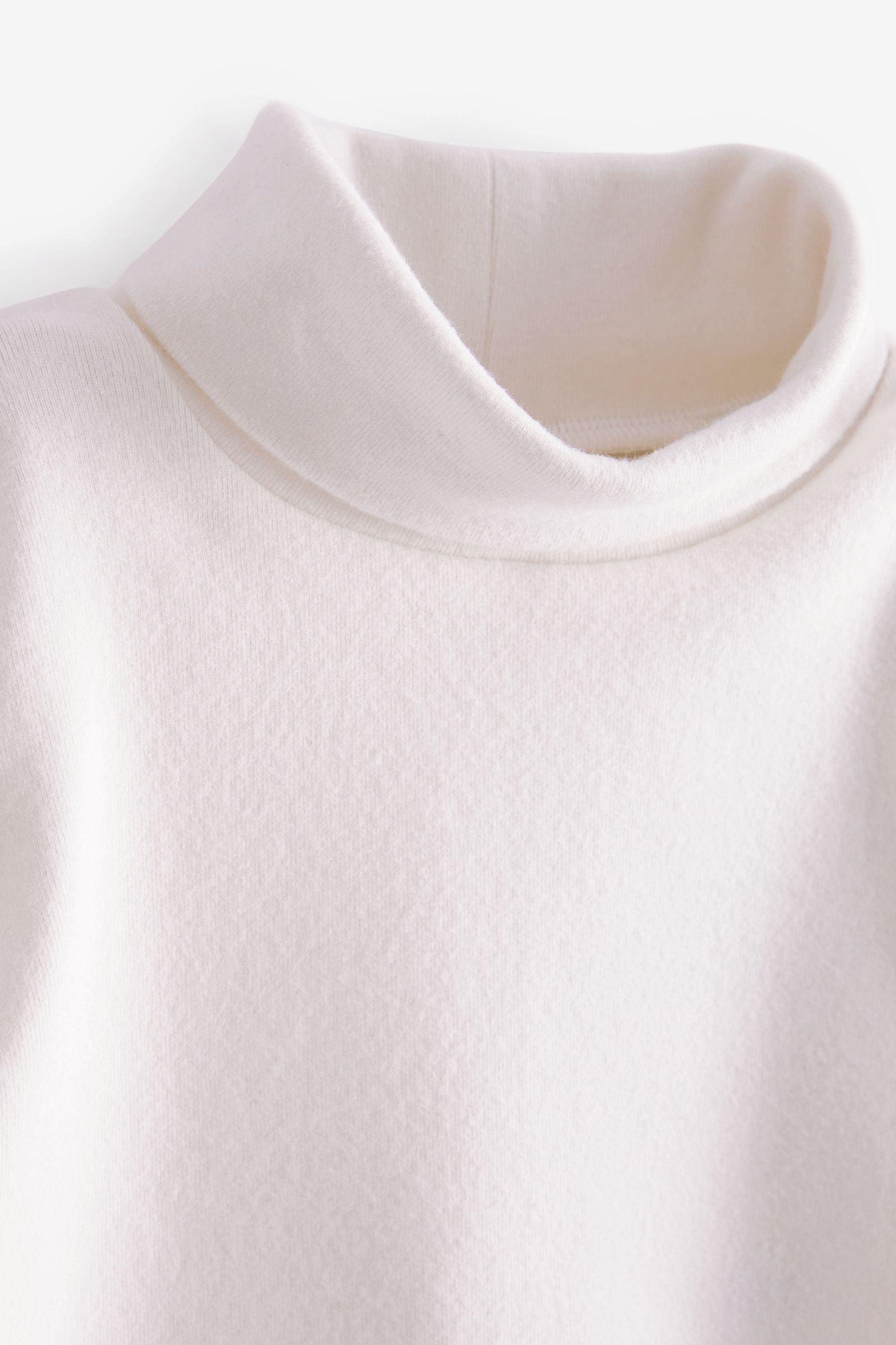 Cream Long Sleeve Roll Neck Top (3mths-7yrs)