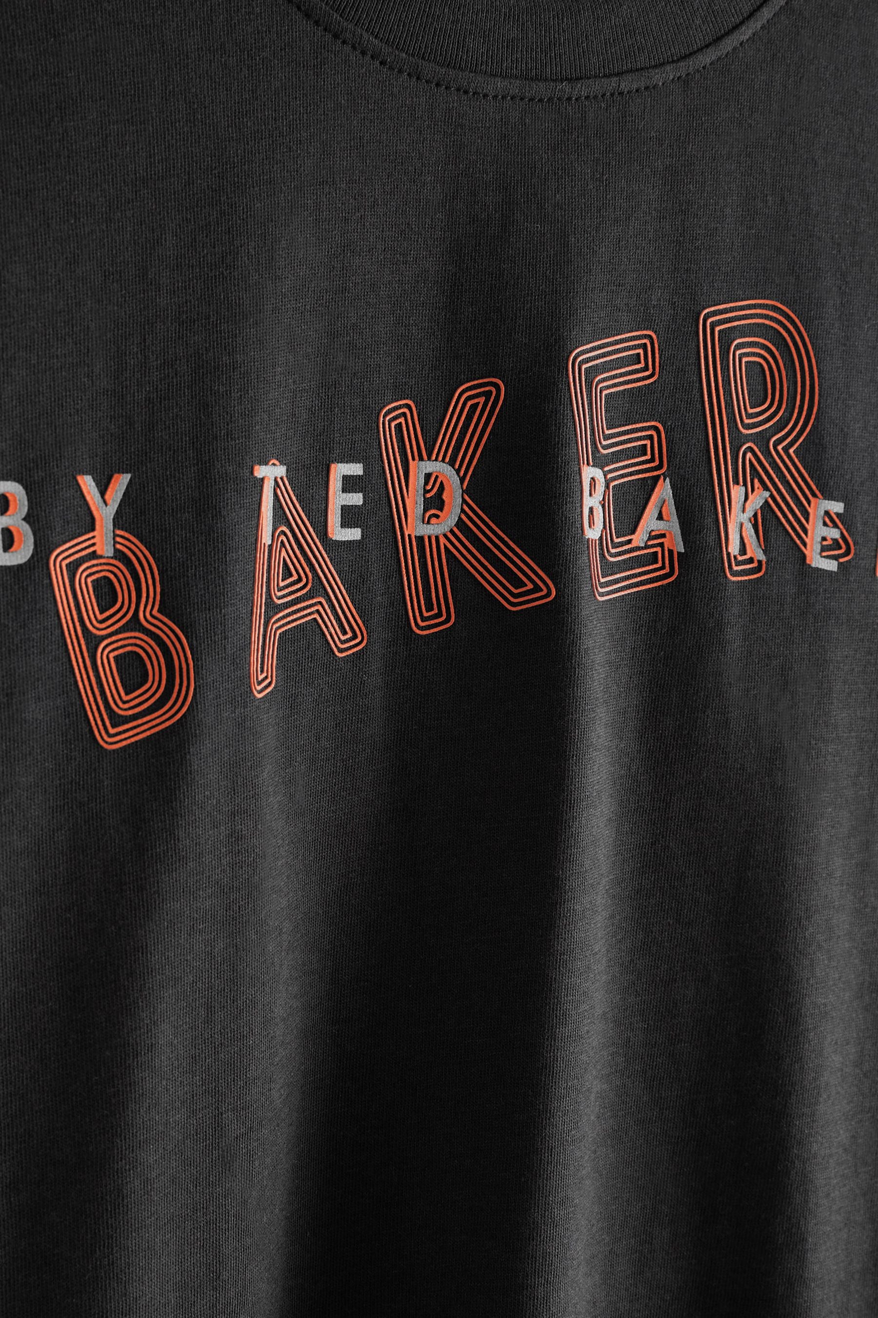 Baker by Ted Baker Black Multi Slogan T-Shirt