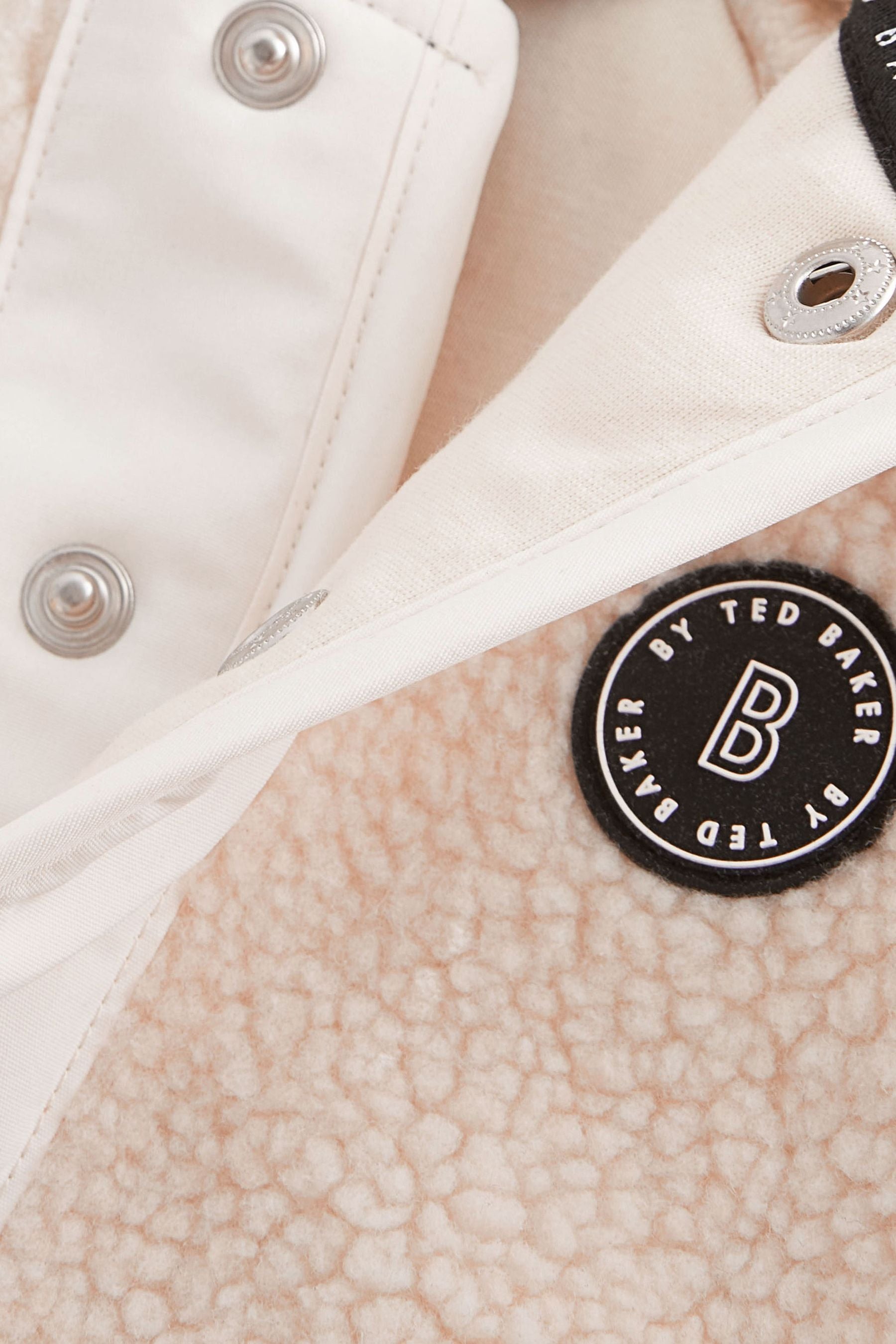 Cream Baker by Ted Baker Cream Borg Zip Through Jacket