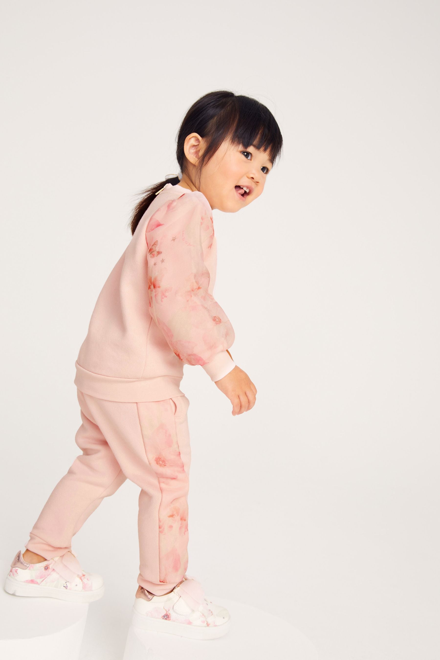 Pink Baker by Ted Baker Pink Organza Sweater And Jogger Set