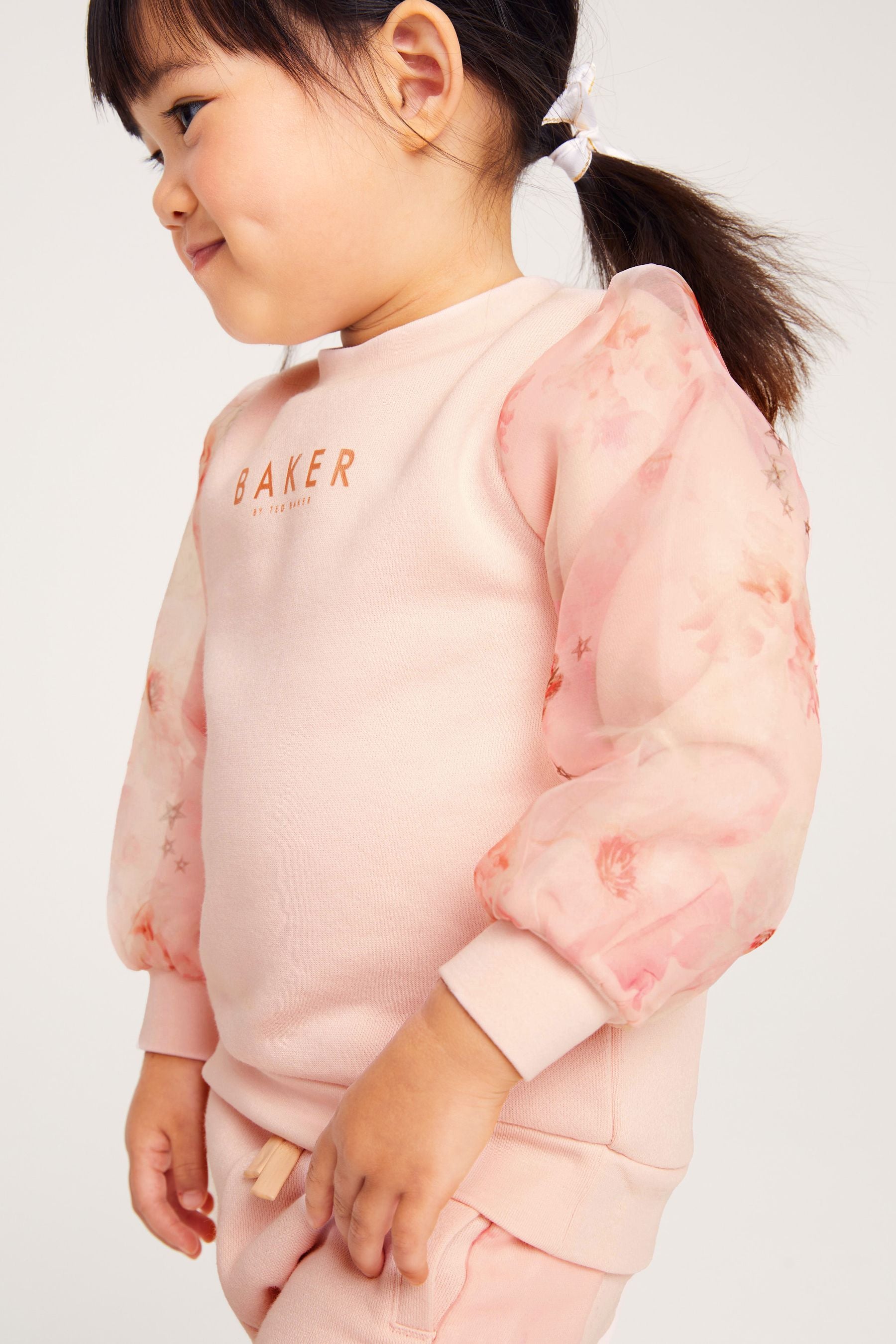 Pink Baker by Ted Baker Pink Organza Sweater And Jogger Set