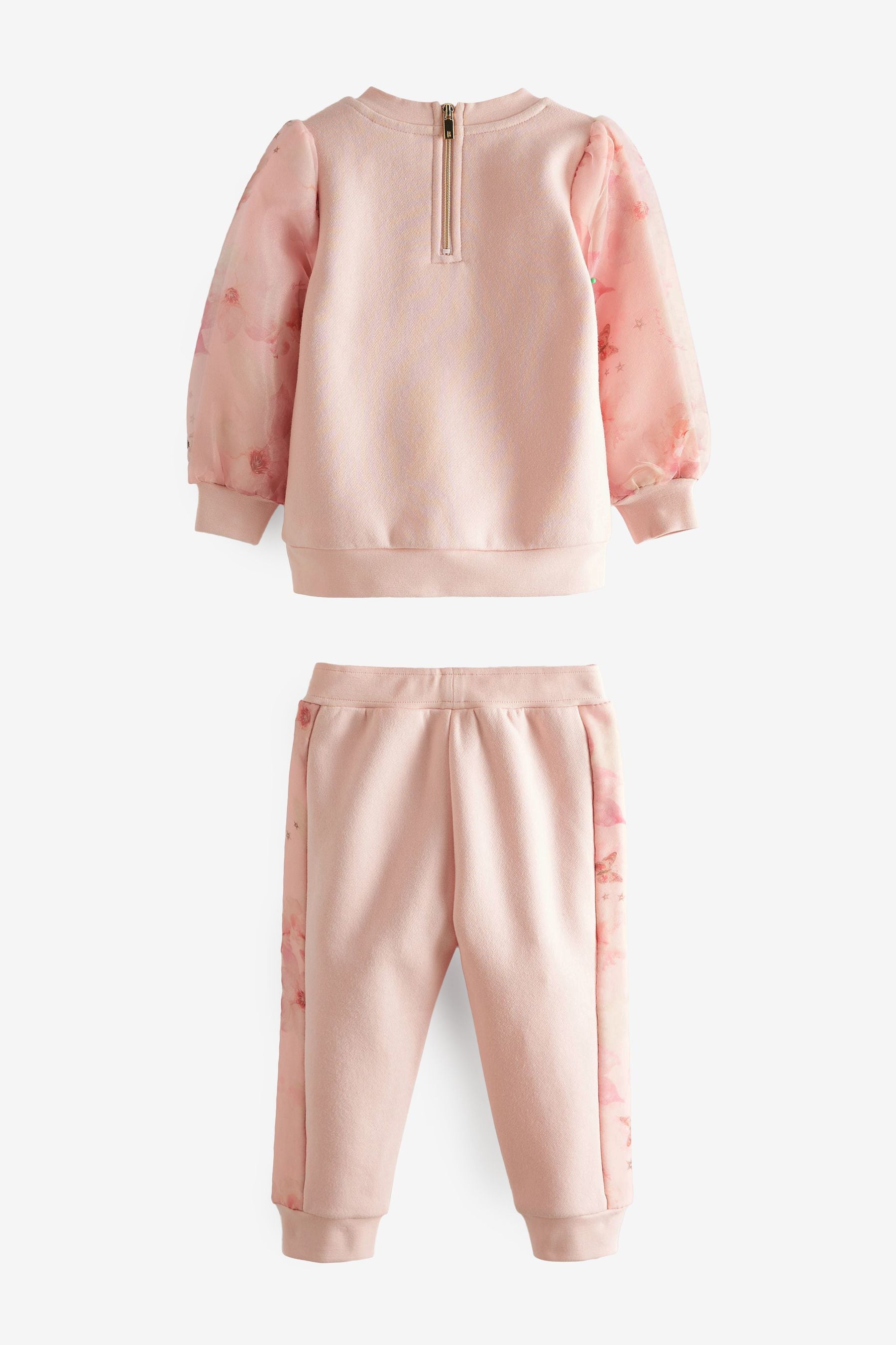 Pink Baker by Ted Baker Pink Organza Sweater And Jogger Set