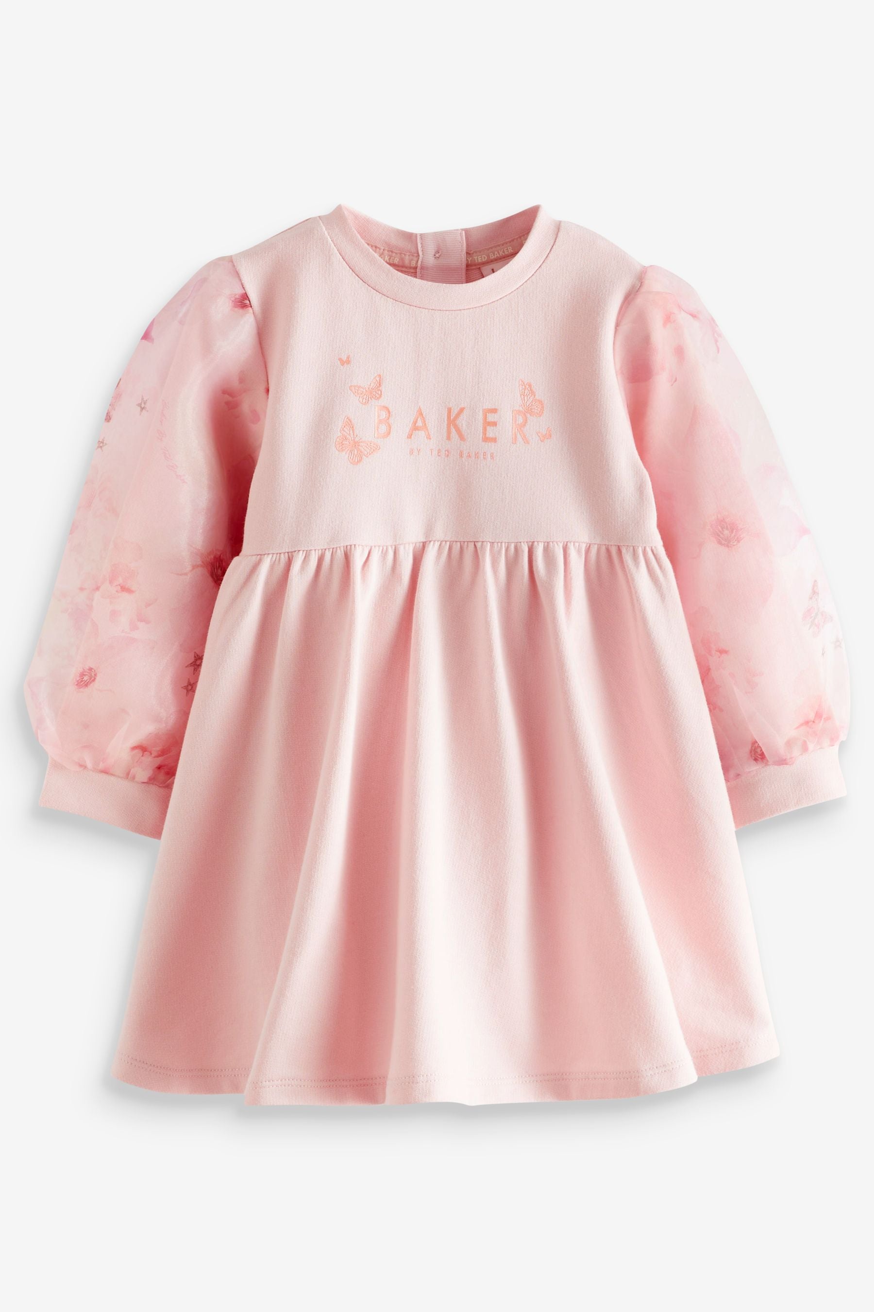 Pink Baker by Ted Baker Pink Organza Sleeve Dress