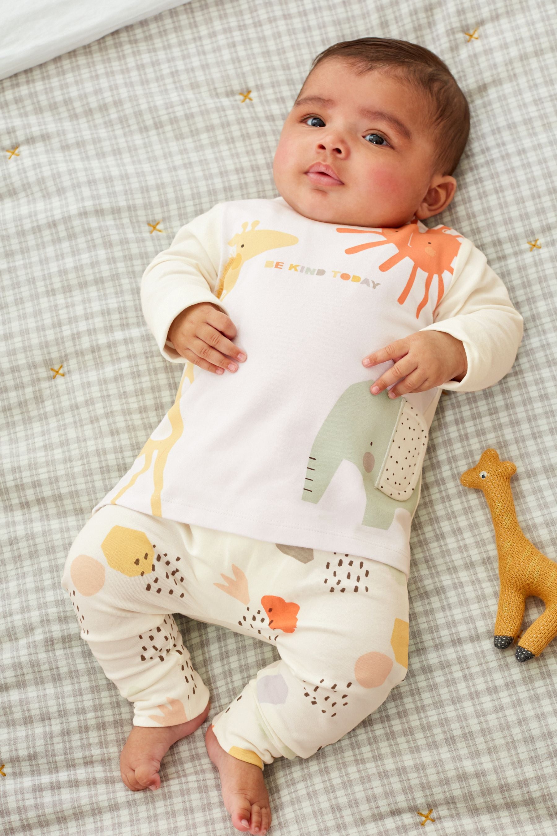 Pastel Safari Print 4 Piece Baby T-Shirt And Leggings Set (0mths-2yrs)