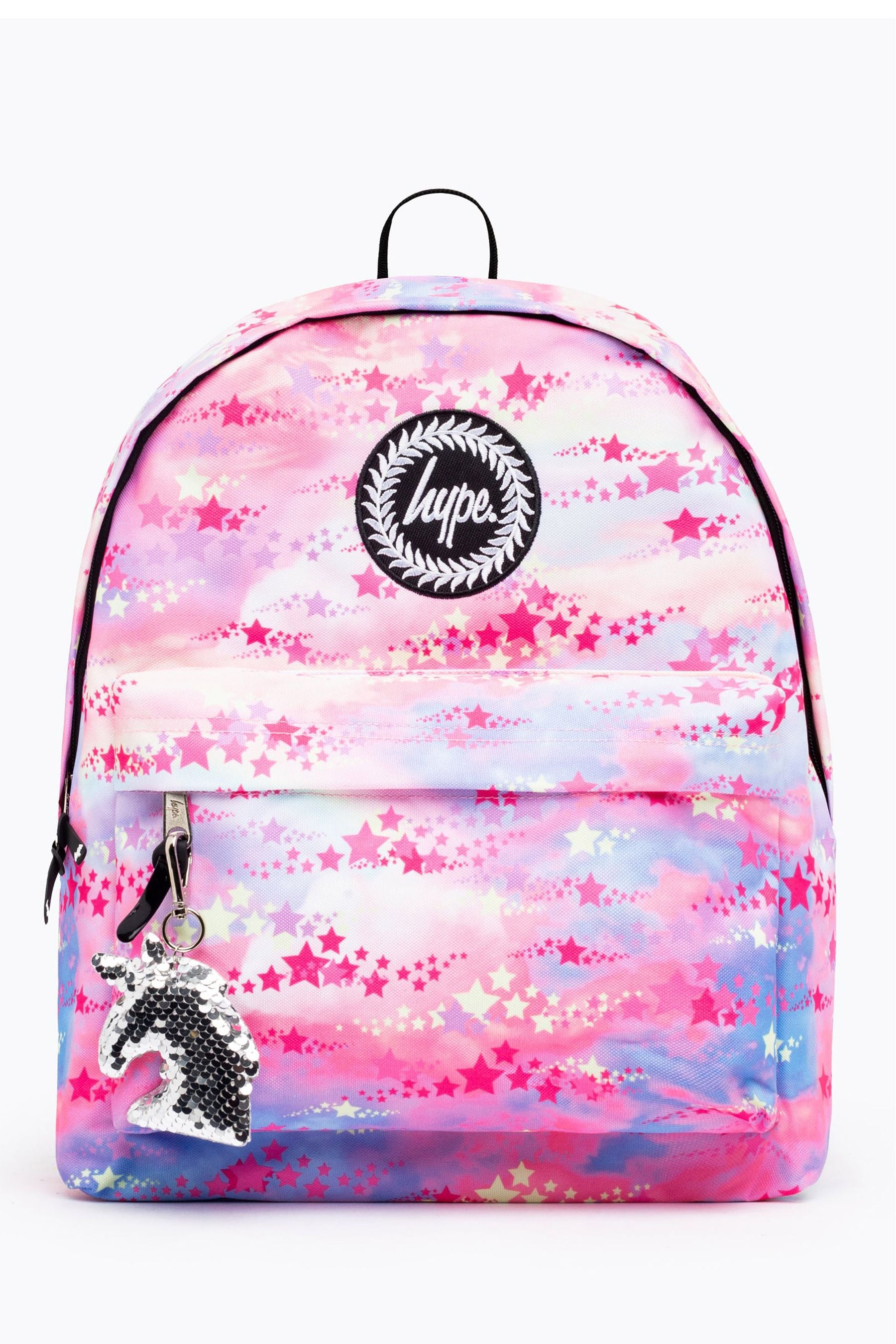 Pink Hype. Pastel Pink Rainbow Star Backpack