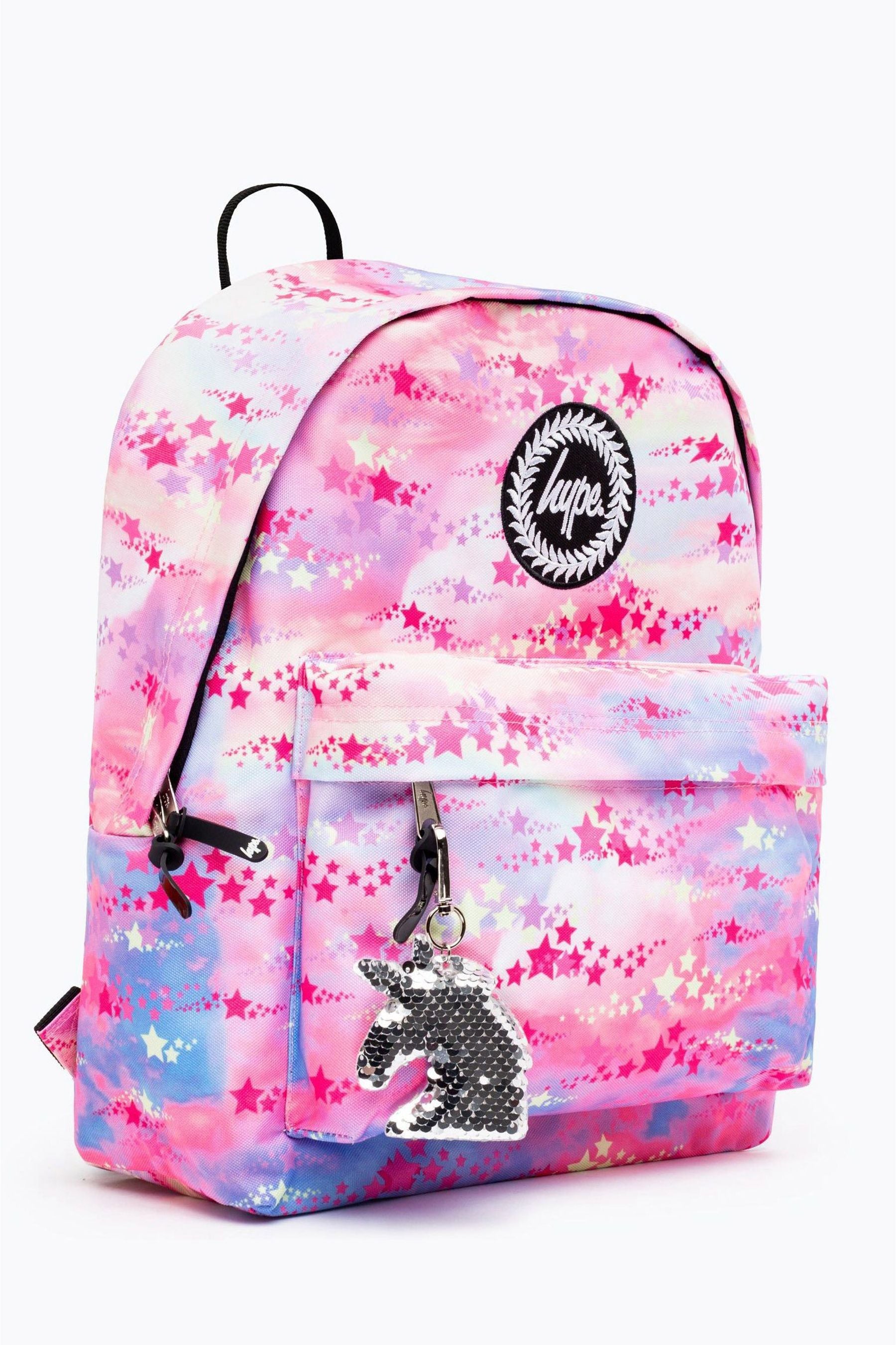 Pink Hype. Pastel Pink Rainbow Star Backpack