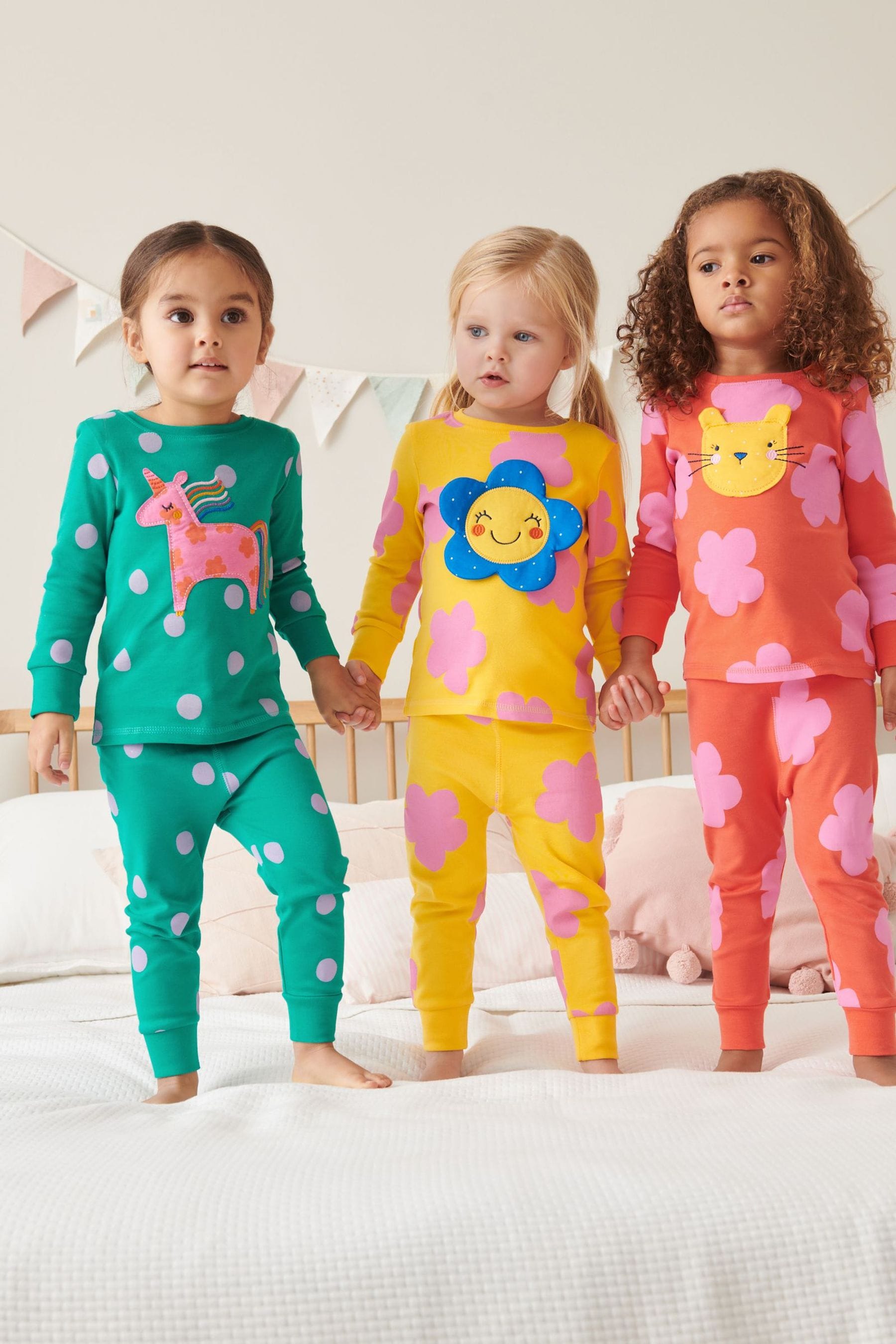 Multi Bright 3D Character Pyjamas 3 Pack (9mths-8yrs)