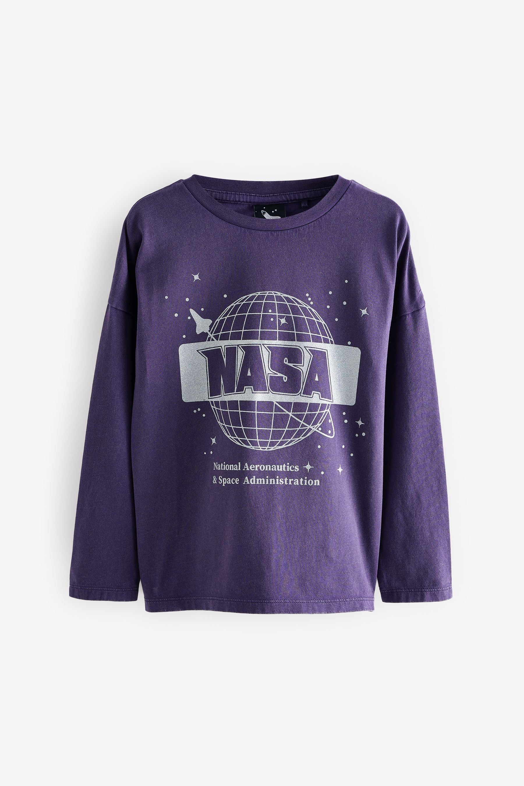 Purple NASA Long Sleeve T-Shirt (3-16yrs)