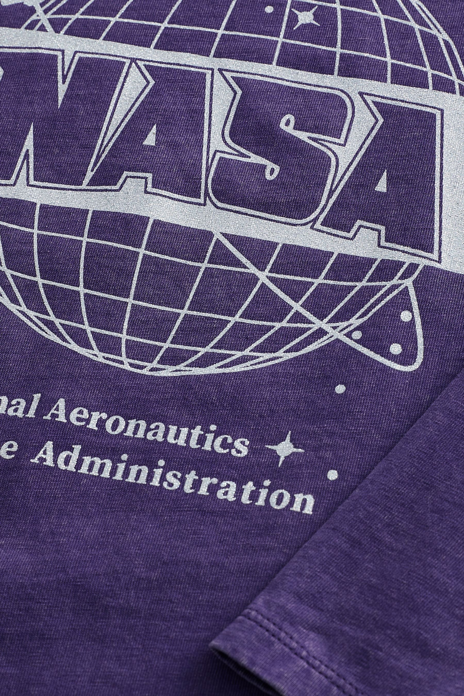 Purple NASA Long Sleeve T-Shirt (3-16yrs)