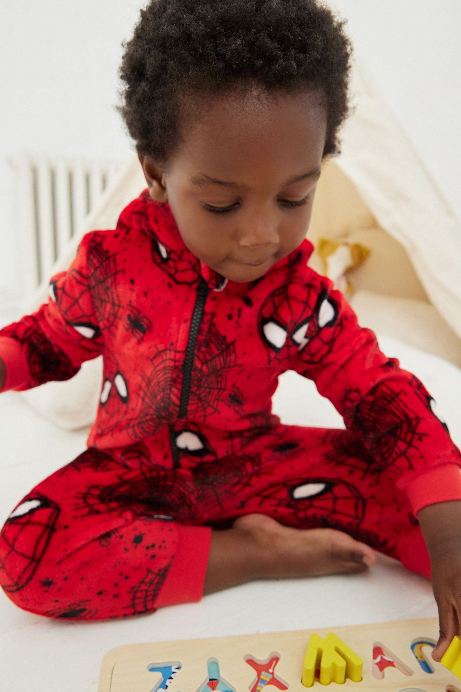 Marvel Spiderman Red All-In-One (12mths-8yrs)