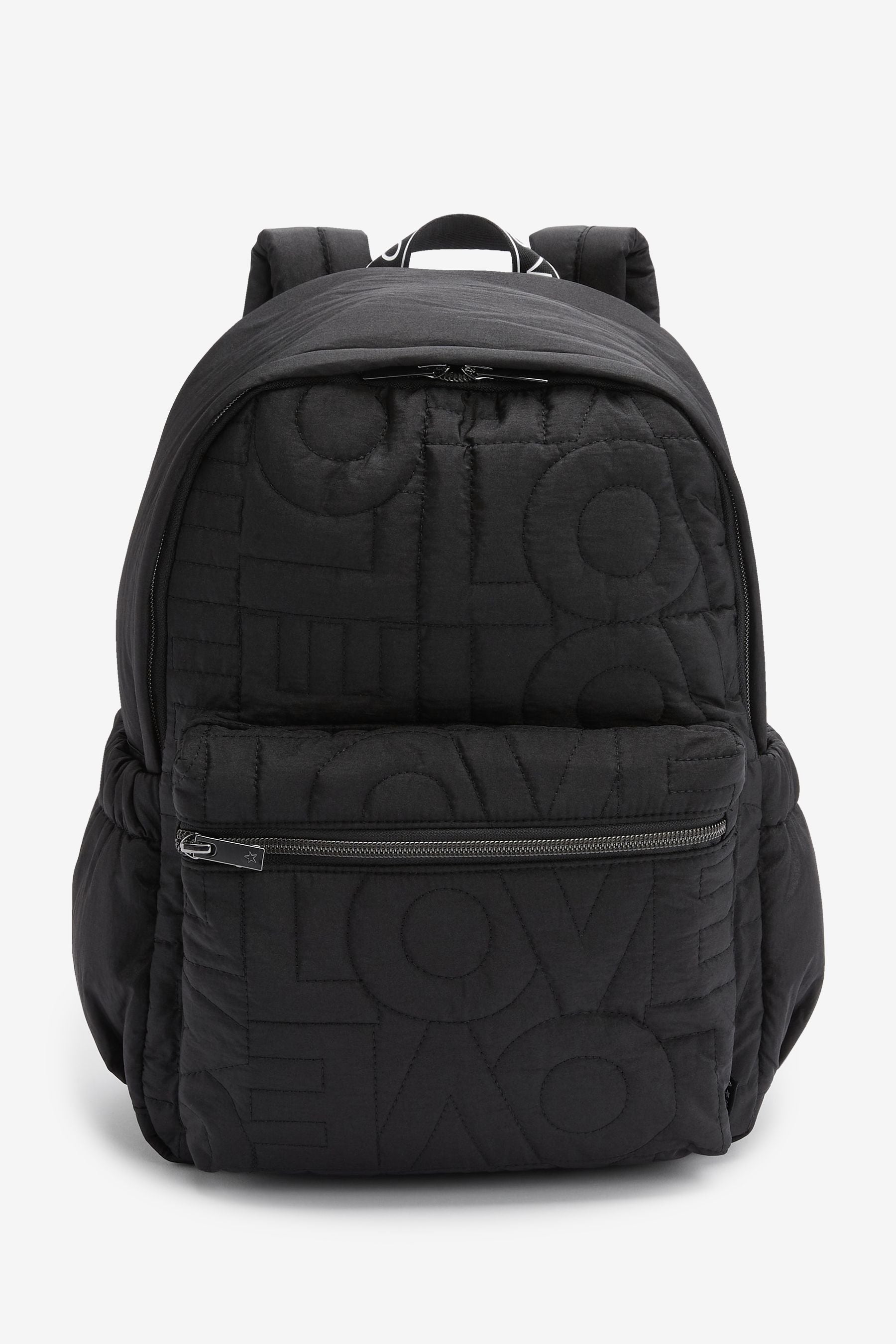 Black Mint Velvet Love Quilted Backpack