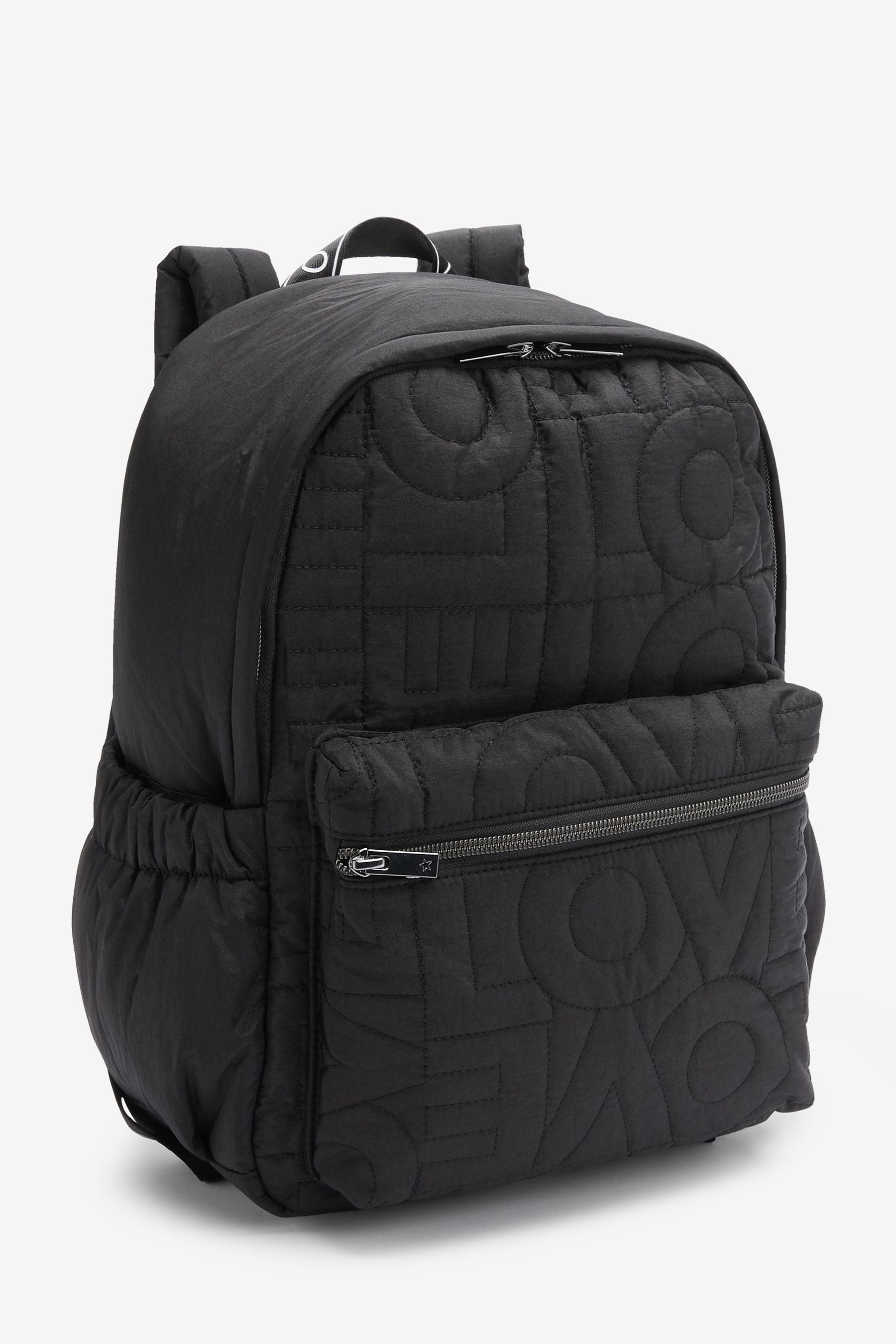 Black Mint Velvet Love Quilted Backpack