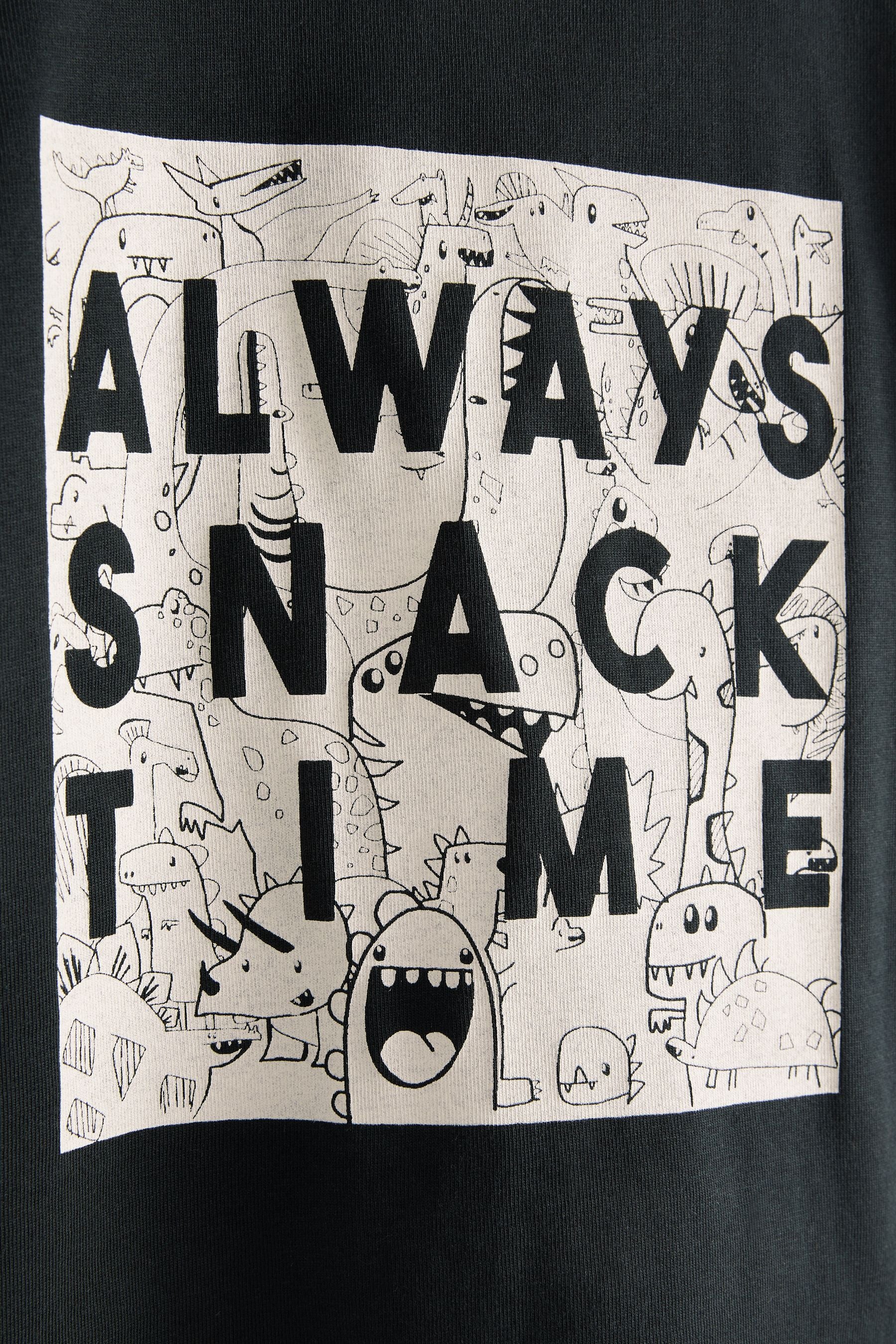 Black Snack Monster Black T-Shirt (3mths-7yrs)