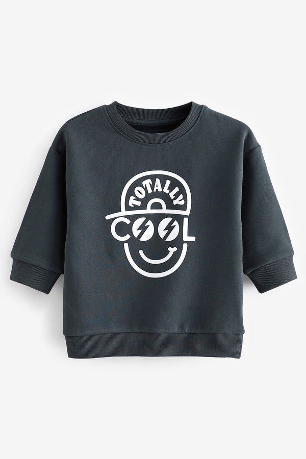 Charcoal Grey Graphic Sweatshirt (3mths-7yrs)