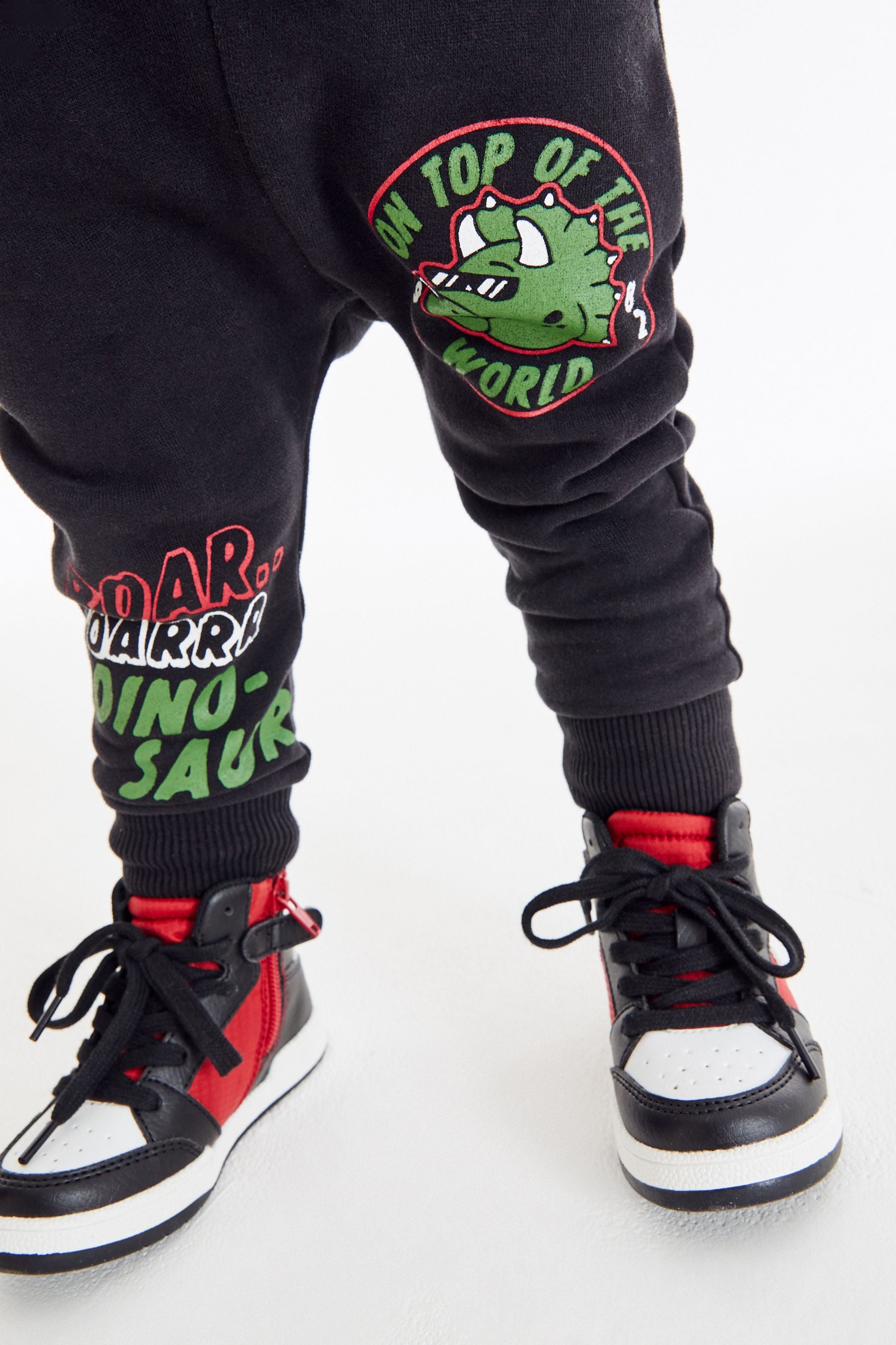 Black Dino Character Sweatshirt And Joggers Set (3mths-7yrs)