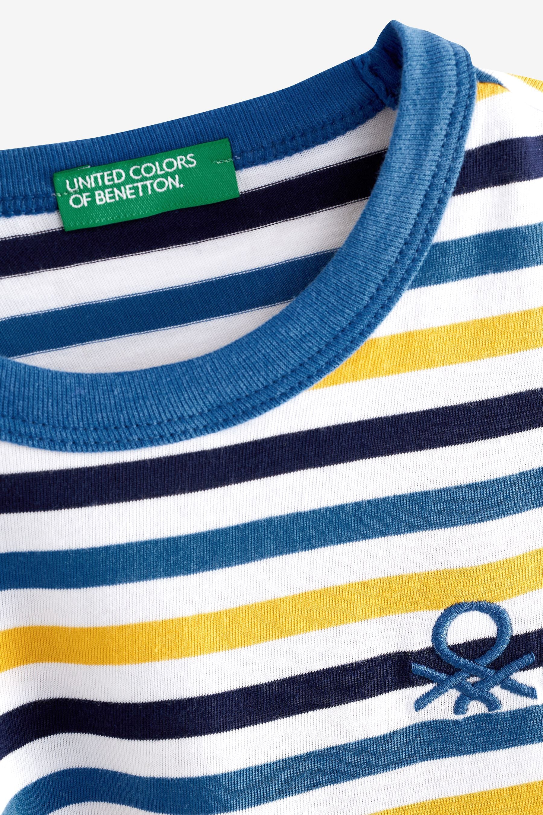 Multi Benetton Logo Striped T-Shirt