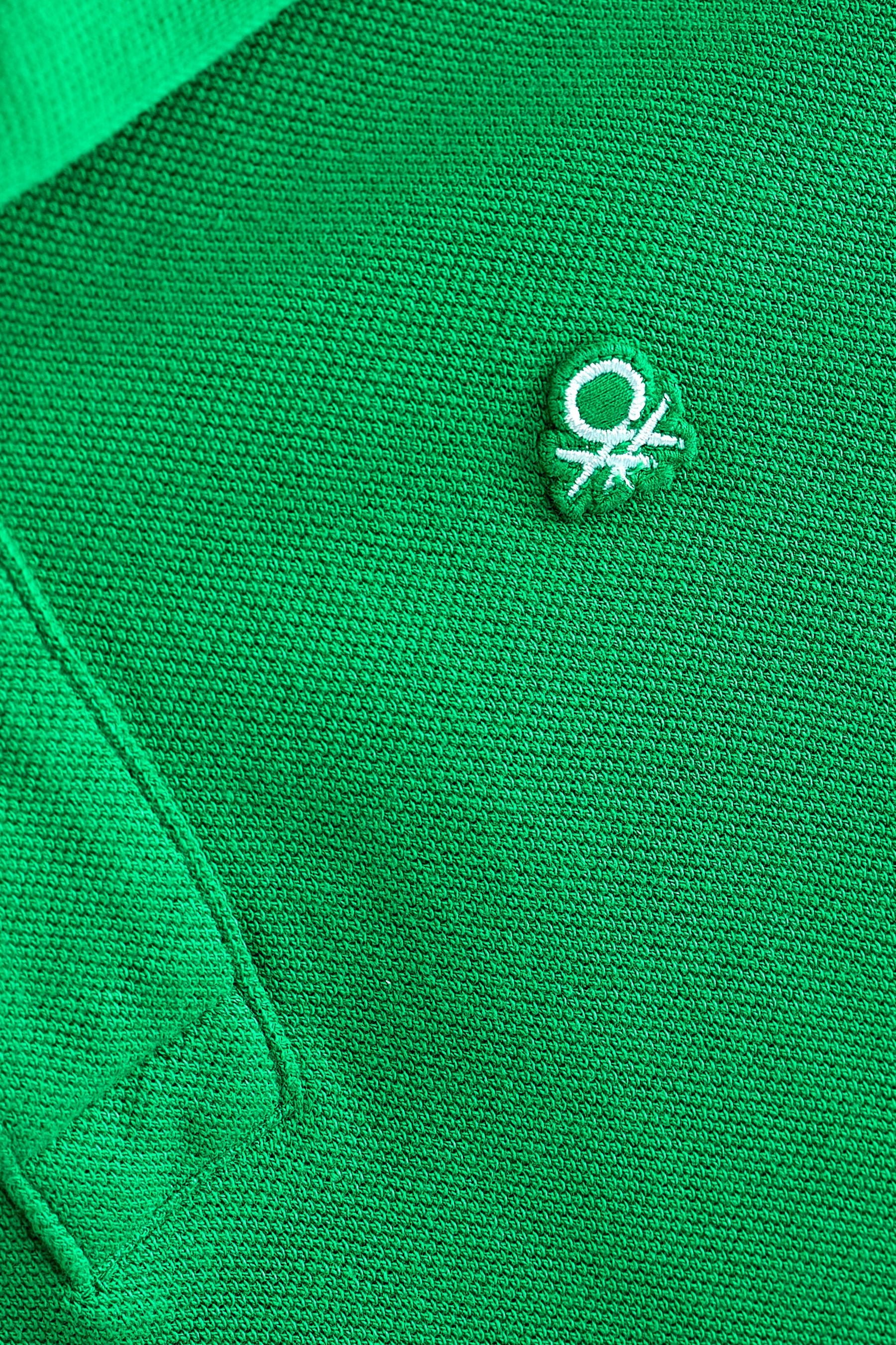 Green Benetton Logo Polo Shirt