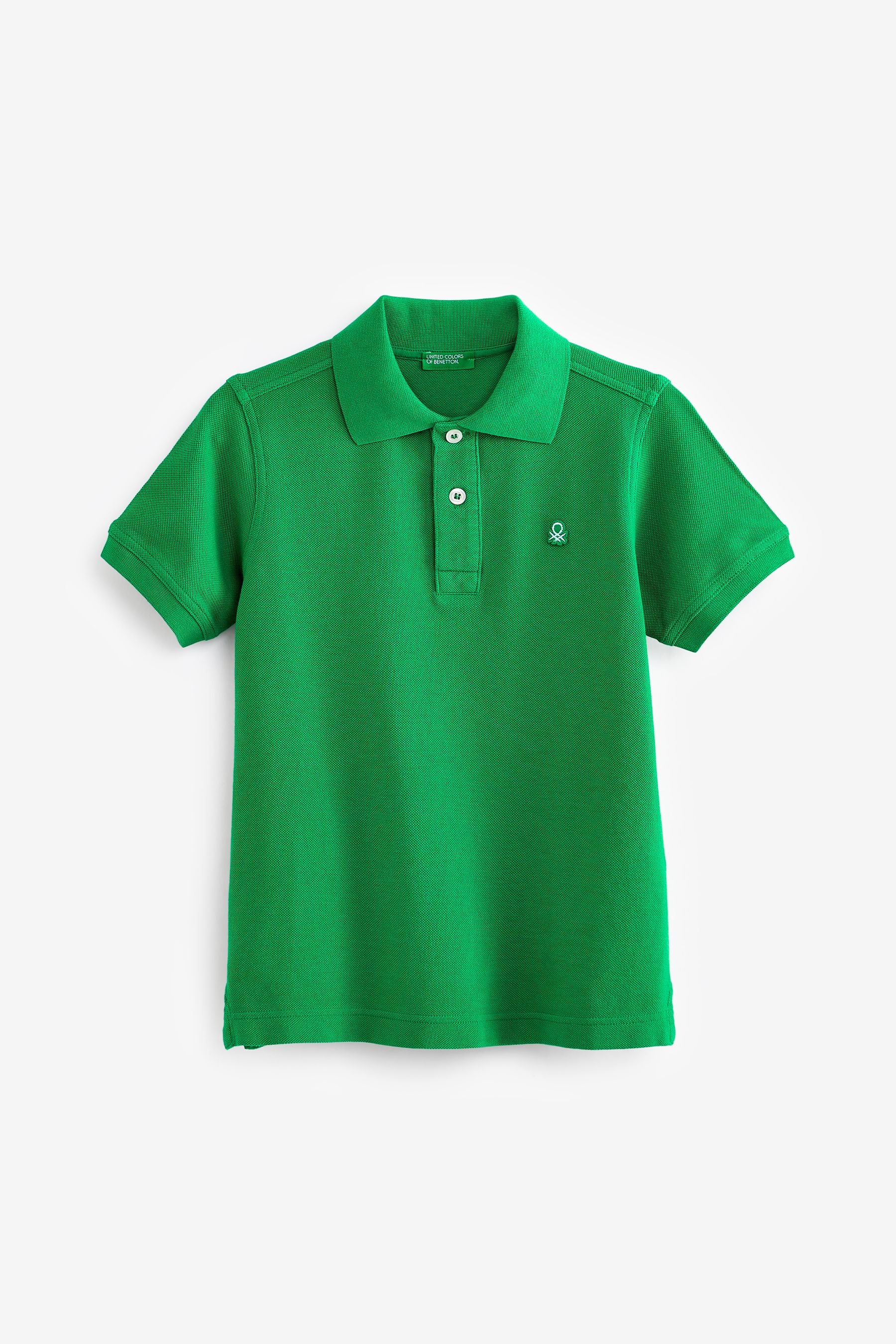 Green Benetton Logo Polo Shirt