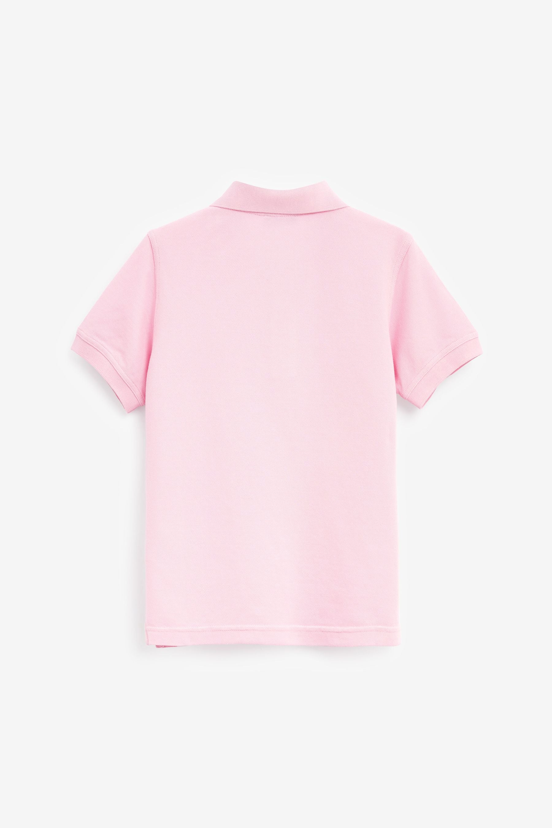 Pink Benetton Logo Polo Shirt