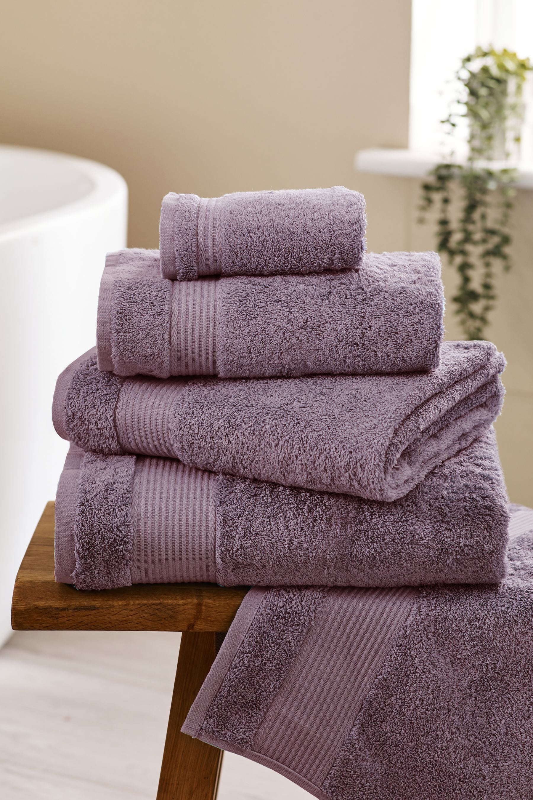 Dark Mauve Purple Egyptian Cotton Towel