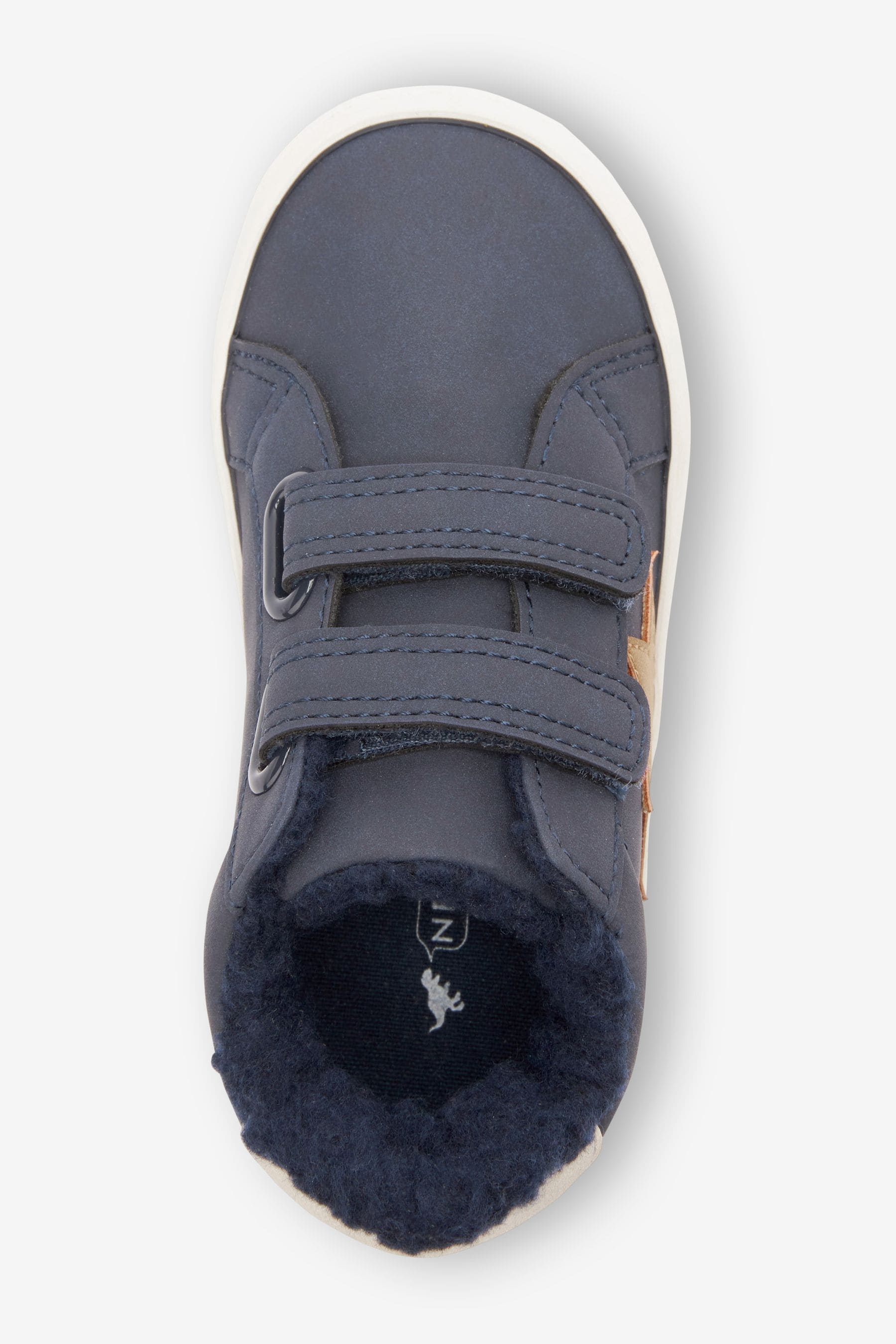 Navy Blue/Stone Star Warm Lined Touch Fastening Boots