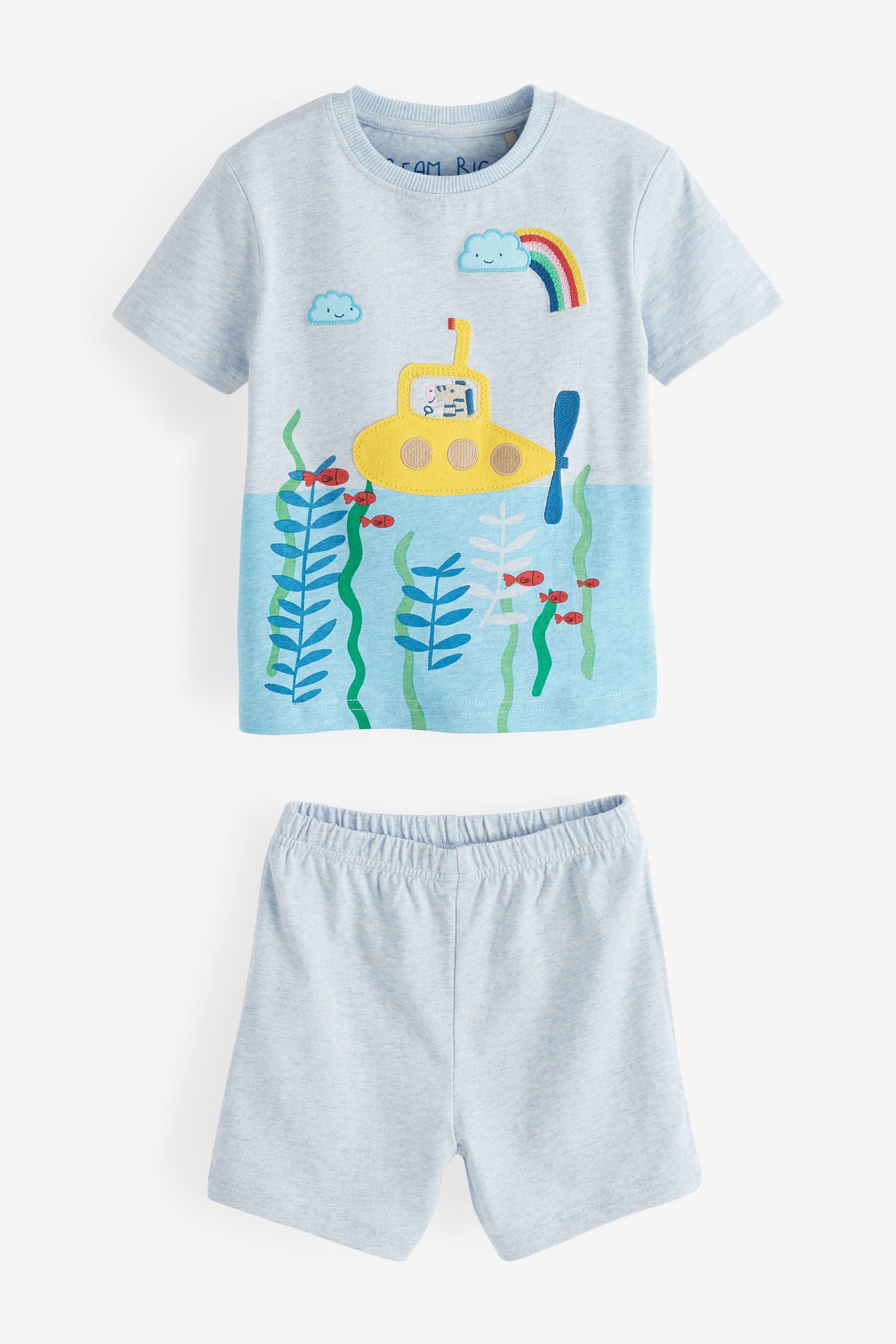 Grey Embroided Submarine Pyjamas