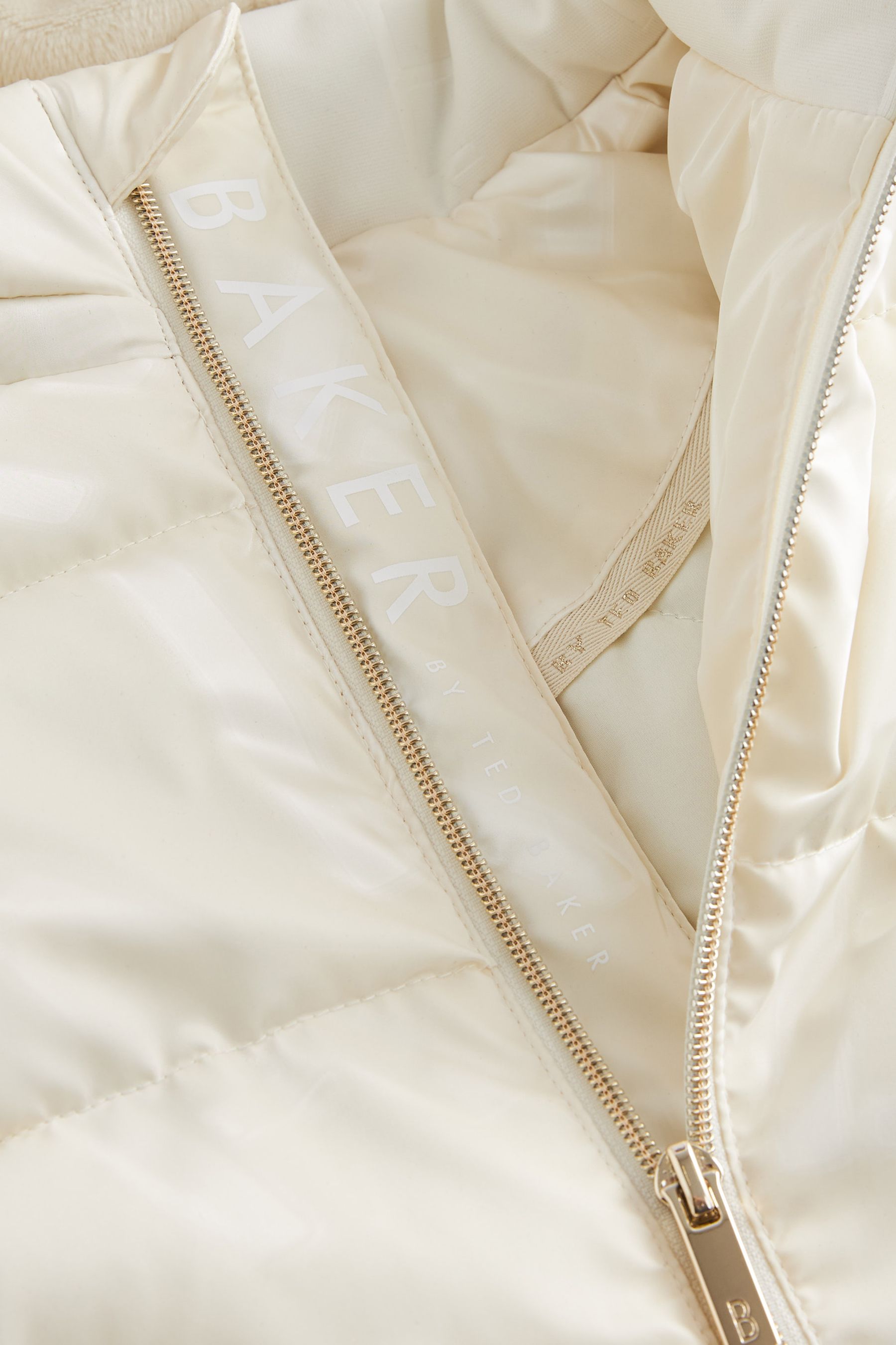 White Baker by Ted Baker Cream Embossed Gloss Coat