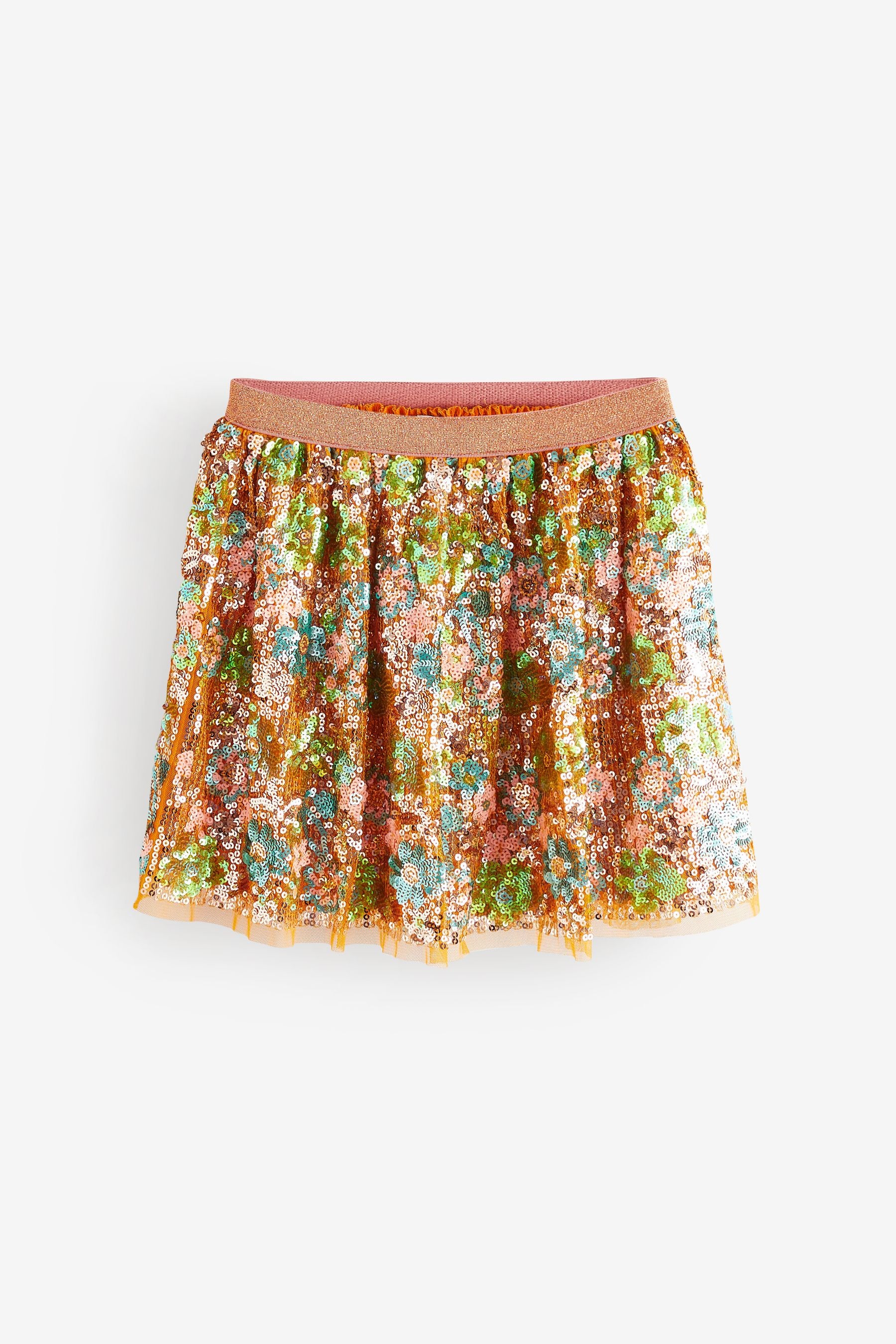 Multi Floral Sequin Skirt (3-16yrs)