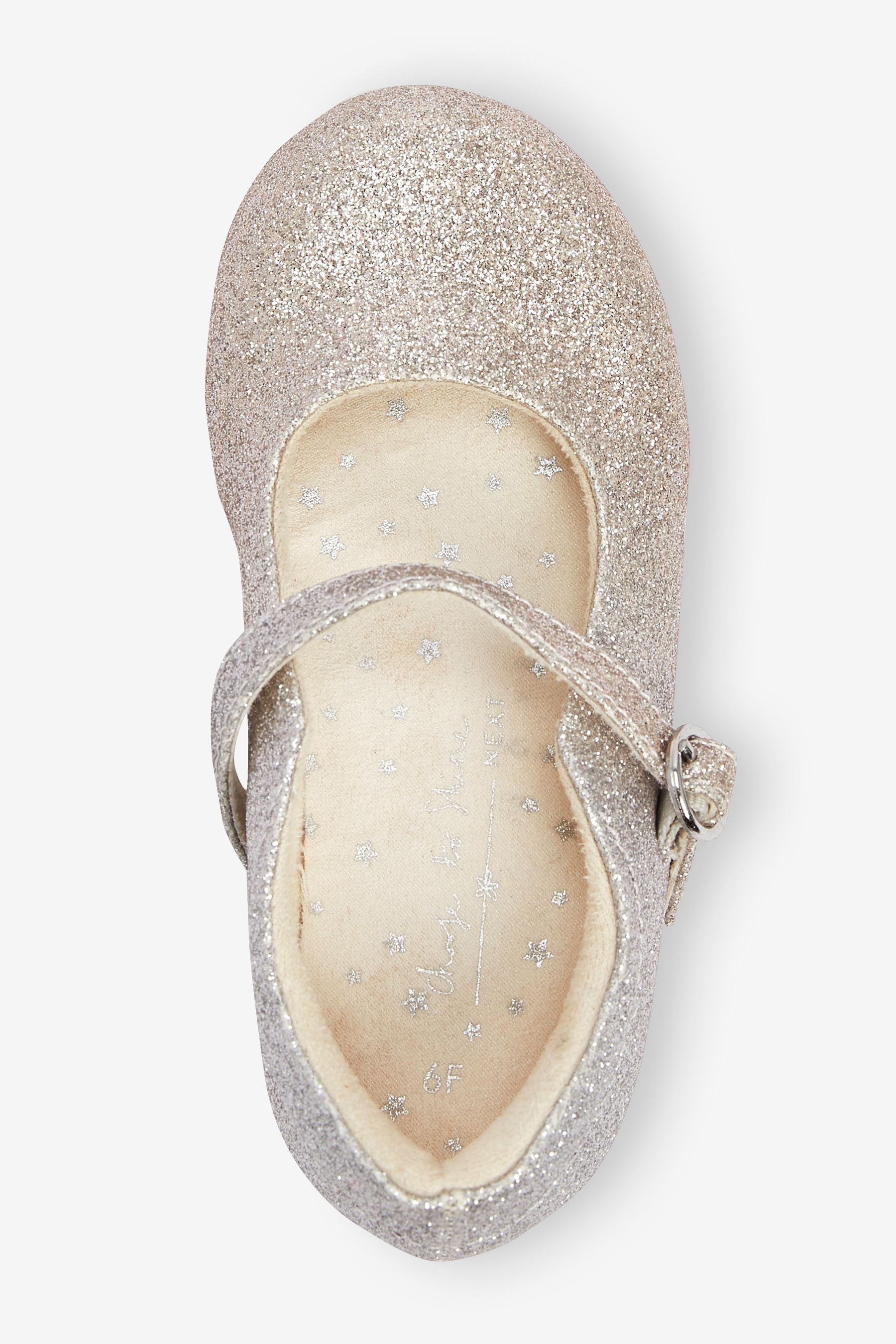 Silver Ombre Glitter Mary Jane Occasion Shoes