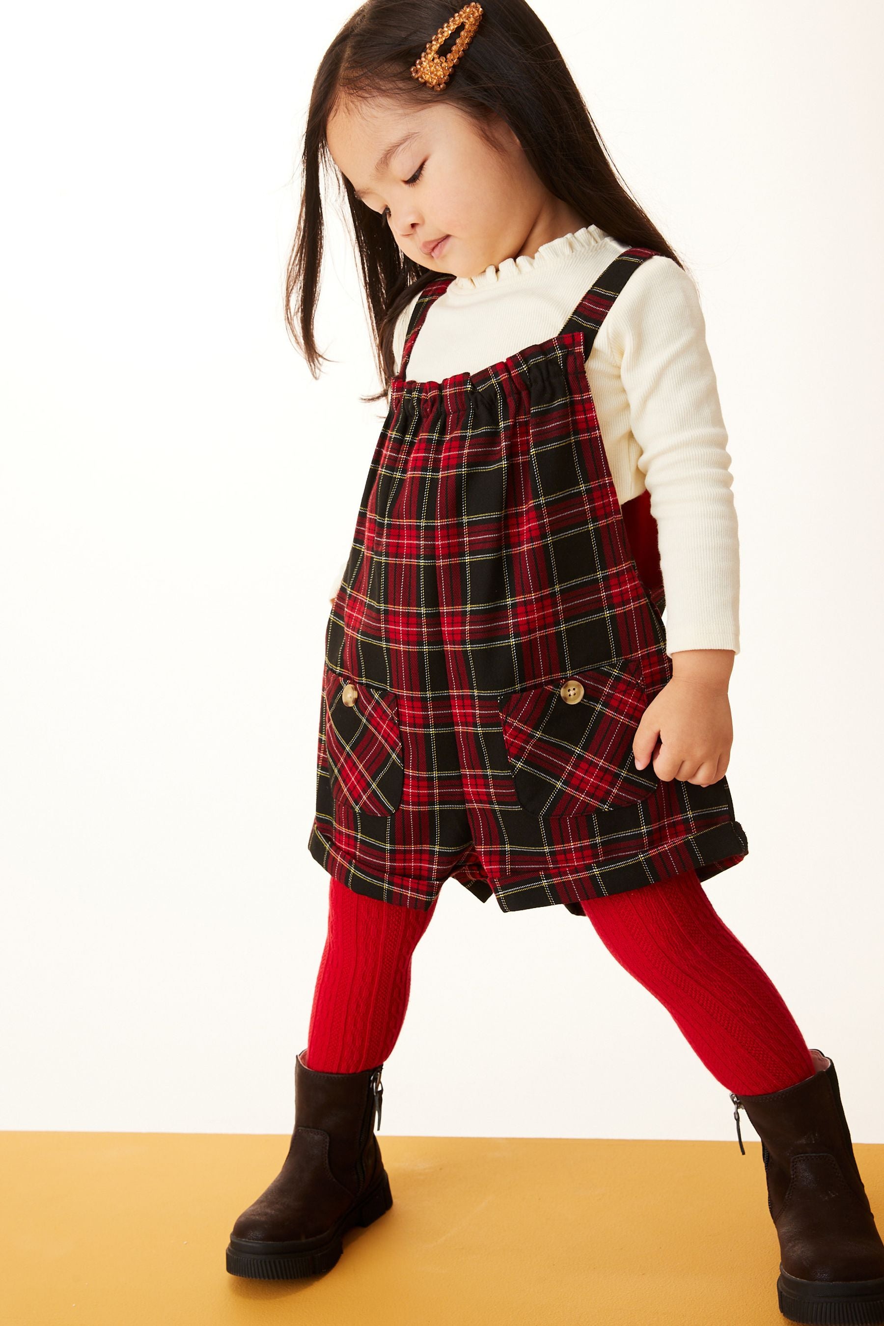 Red Check Playsuit With T-Shirt Set (3mths-7yrs)