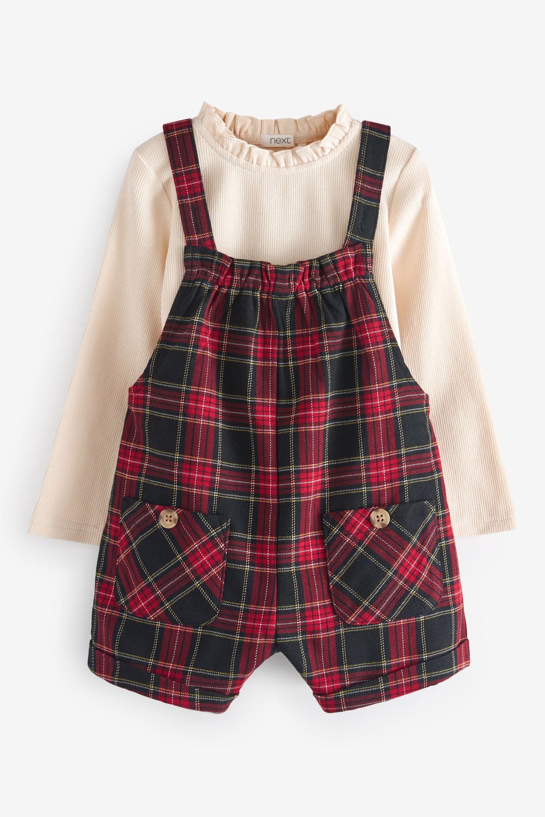 Red Check Playsuit With T-Shirt Set (3mths-7yrs)