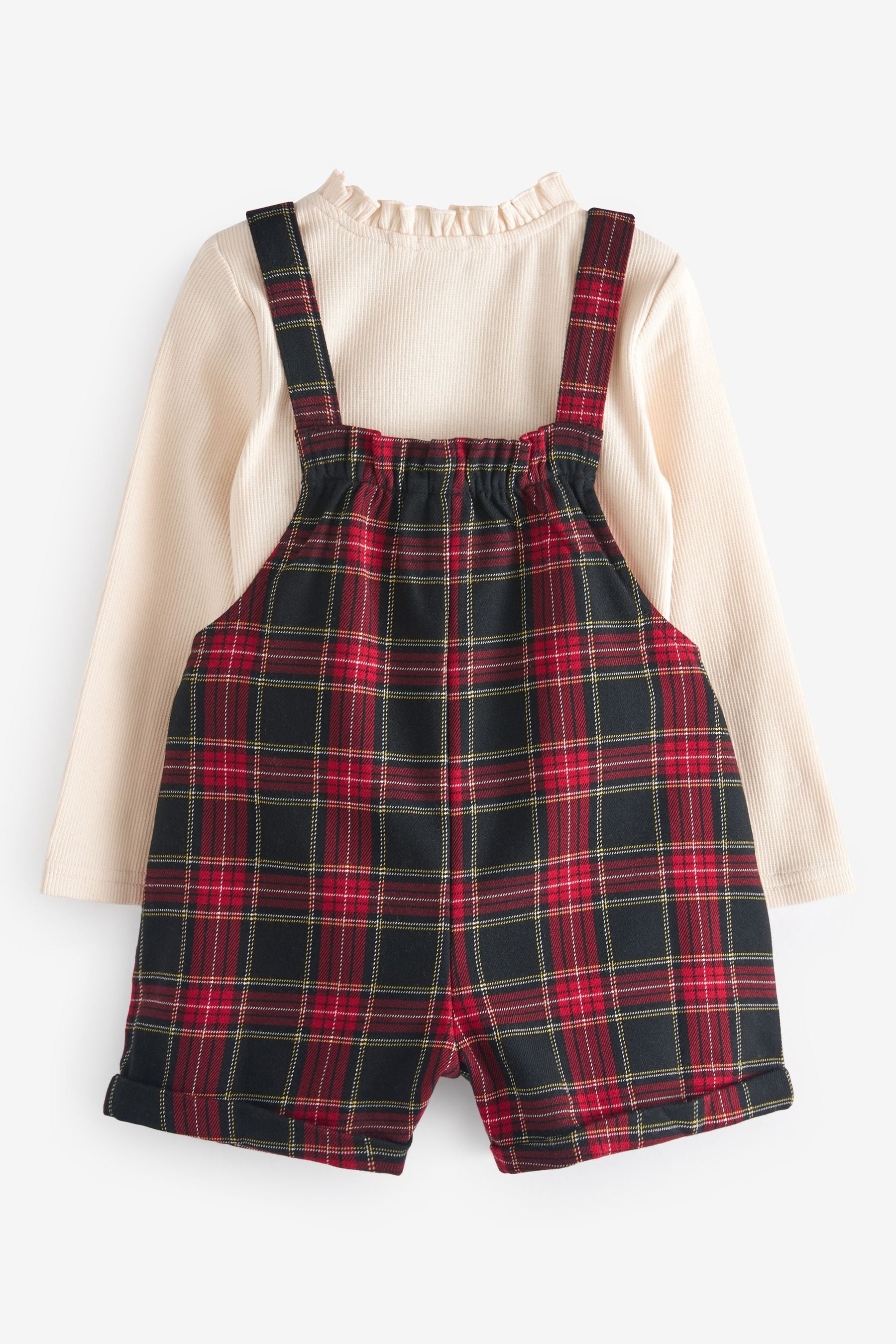 Red Check Playsuit With T-Shirt Set (3mths-7yrs)