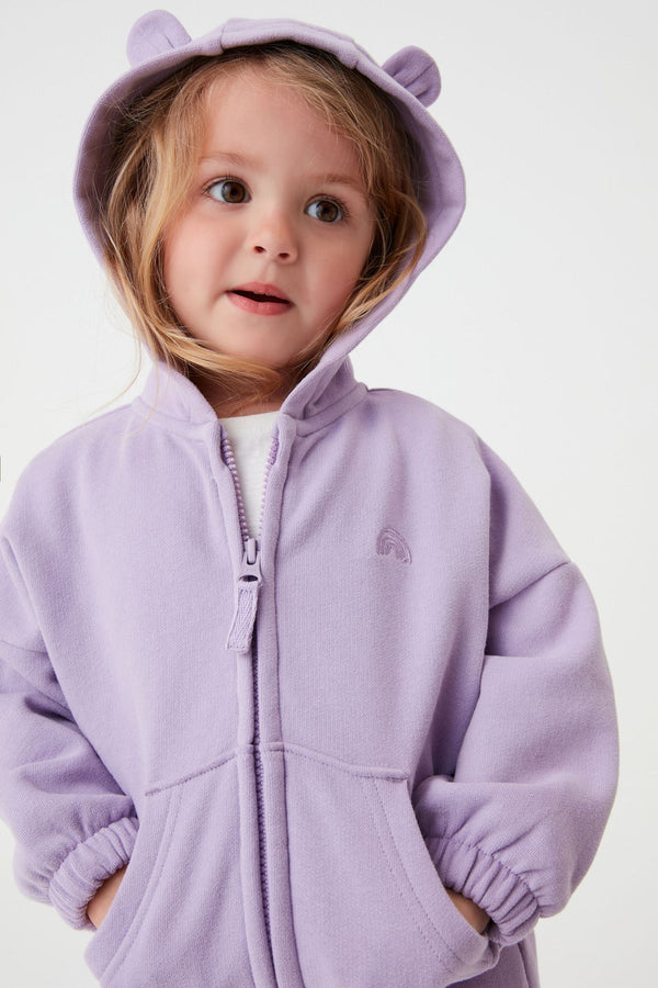 Lilac Purple Zip Through Hoodie (3mths-7yrs)