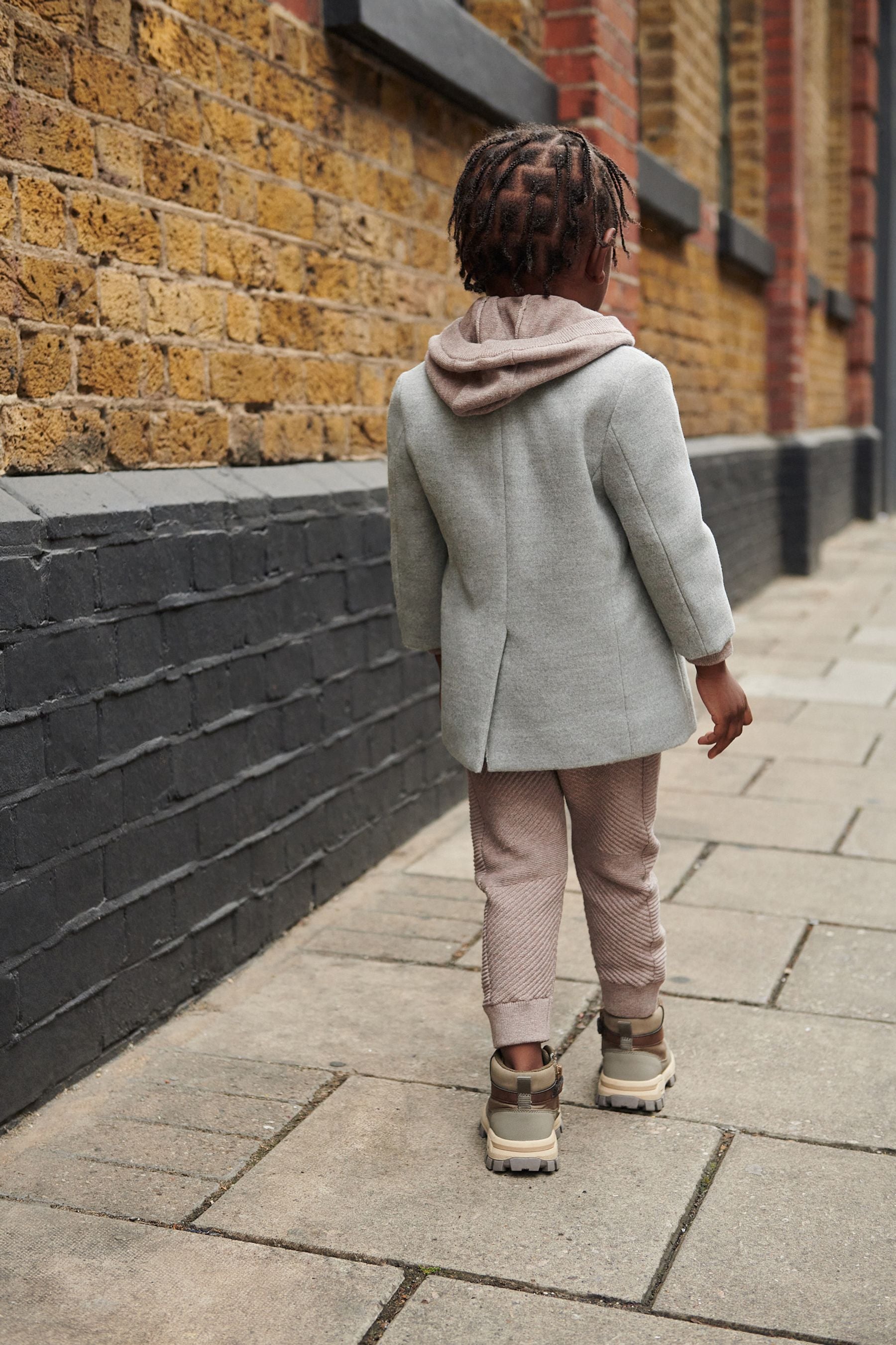 Grey Longline Smart Coat (3mths-7yrs)