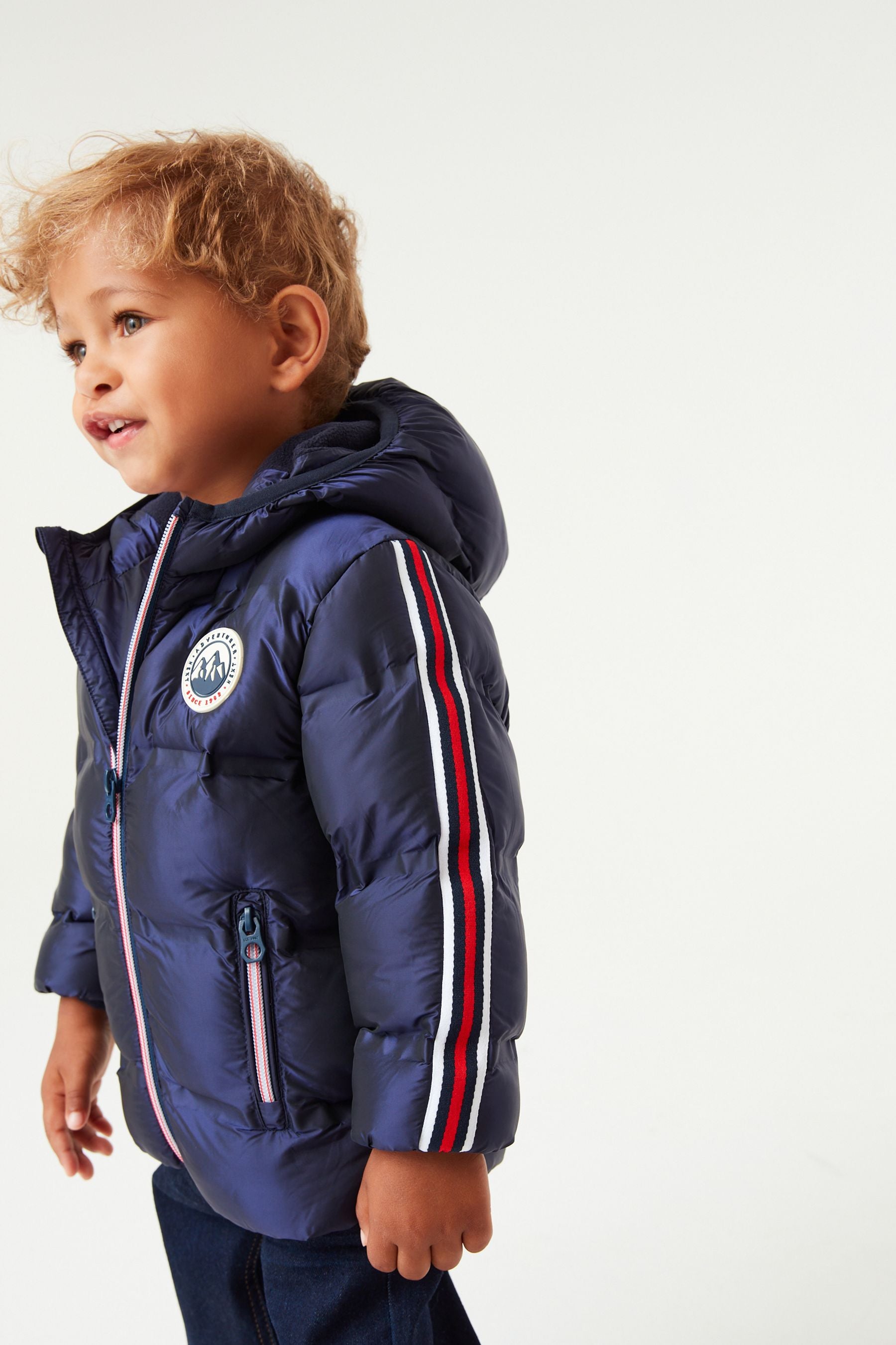 Navy Blue Shiny Padded Coat (3mths-7yrs)